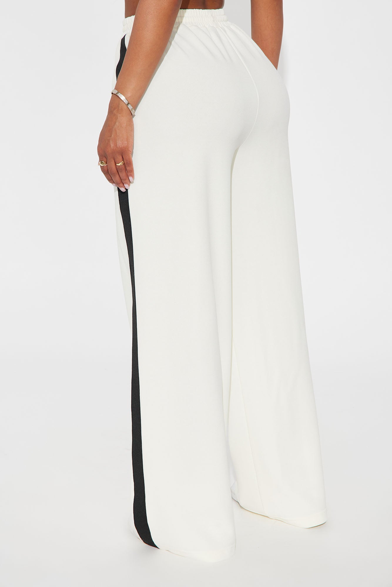 Point Of View Track Trouser Pant - Cream - Image 3