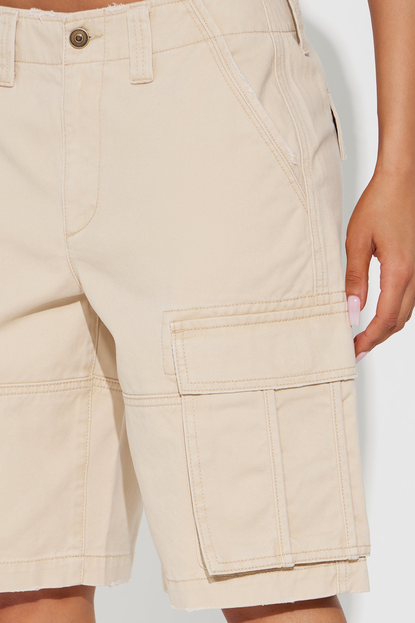 Mixed Emotions Cargo Bermuda Short - Khaki - Image 3