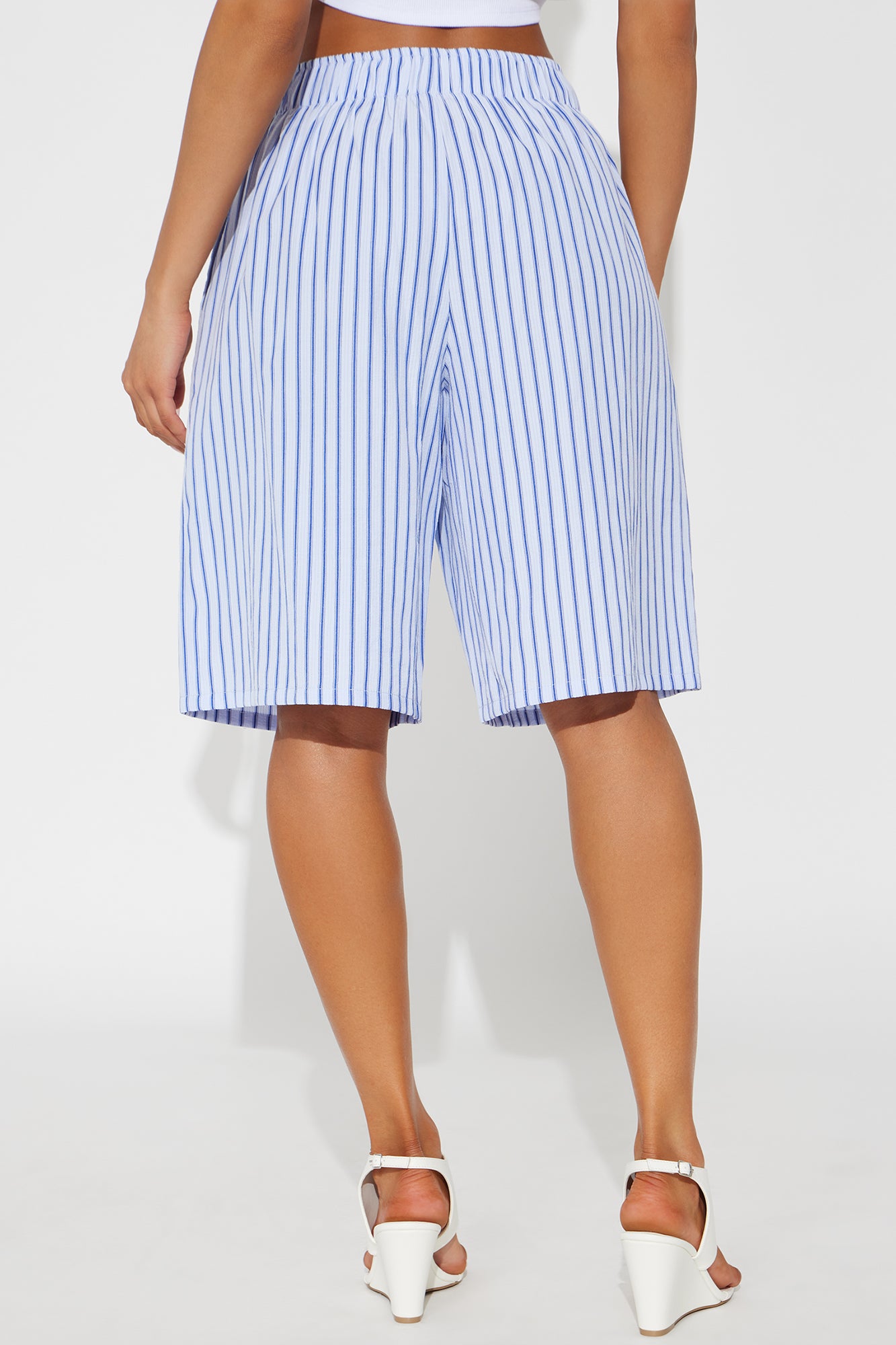 Keely Striped Long Boxer Short - Blue/combo - Image 3