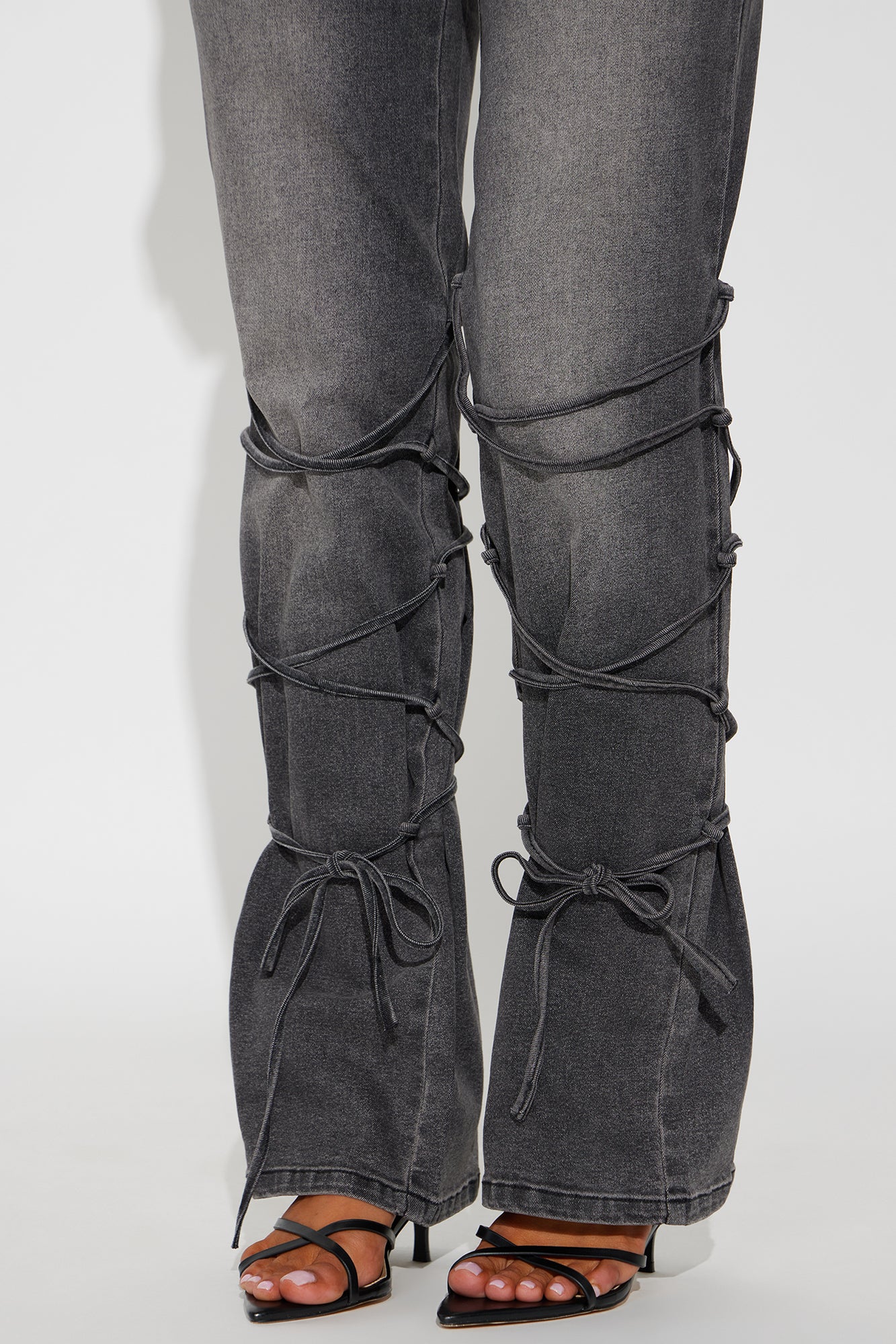 Be For Real Womens High Rise Bootcut Jeans - Black Wash - Image 3