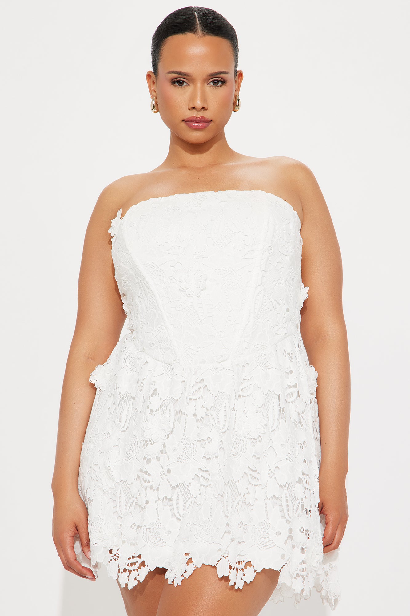Sweet Love Lace Mini Dress - White - Image 6