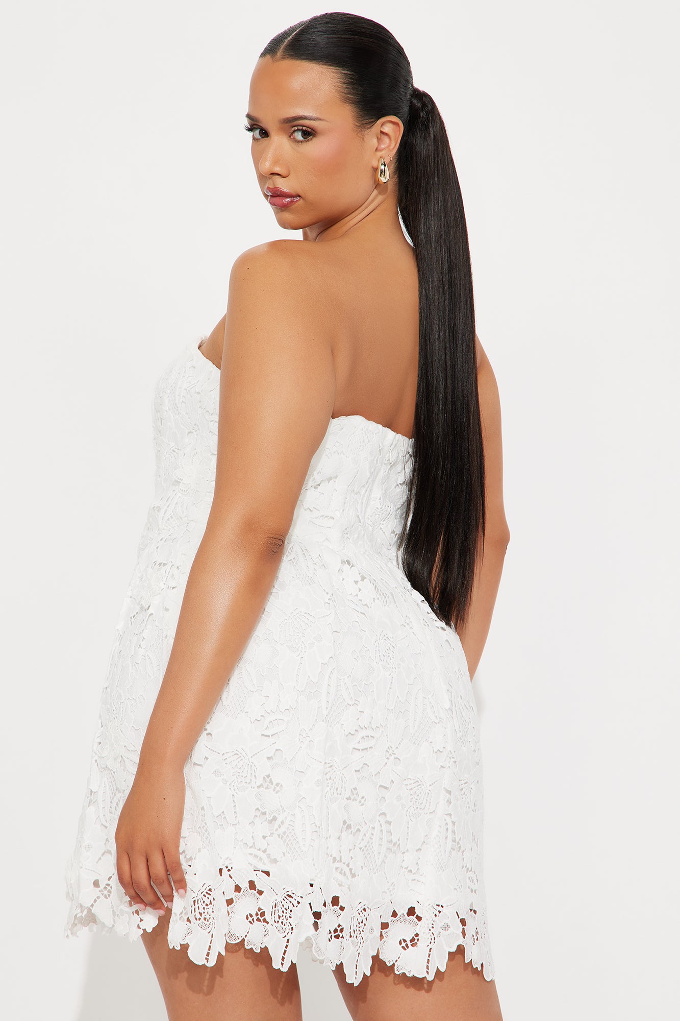Sweet Love Lace Mini Dress - White - Image 7