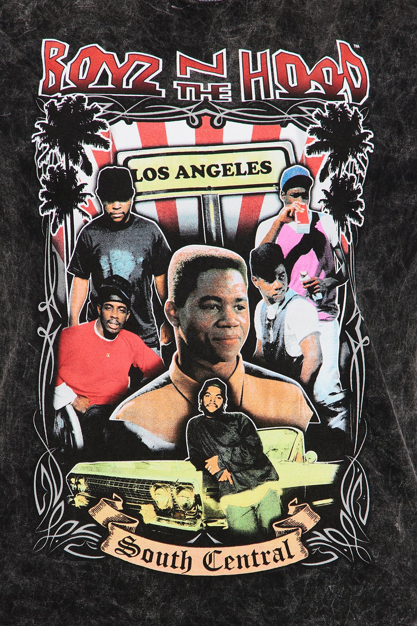 Boyz N The Hood Washed Oversized Tee - Black - Image 8