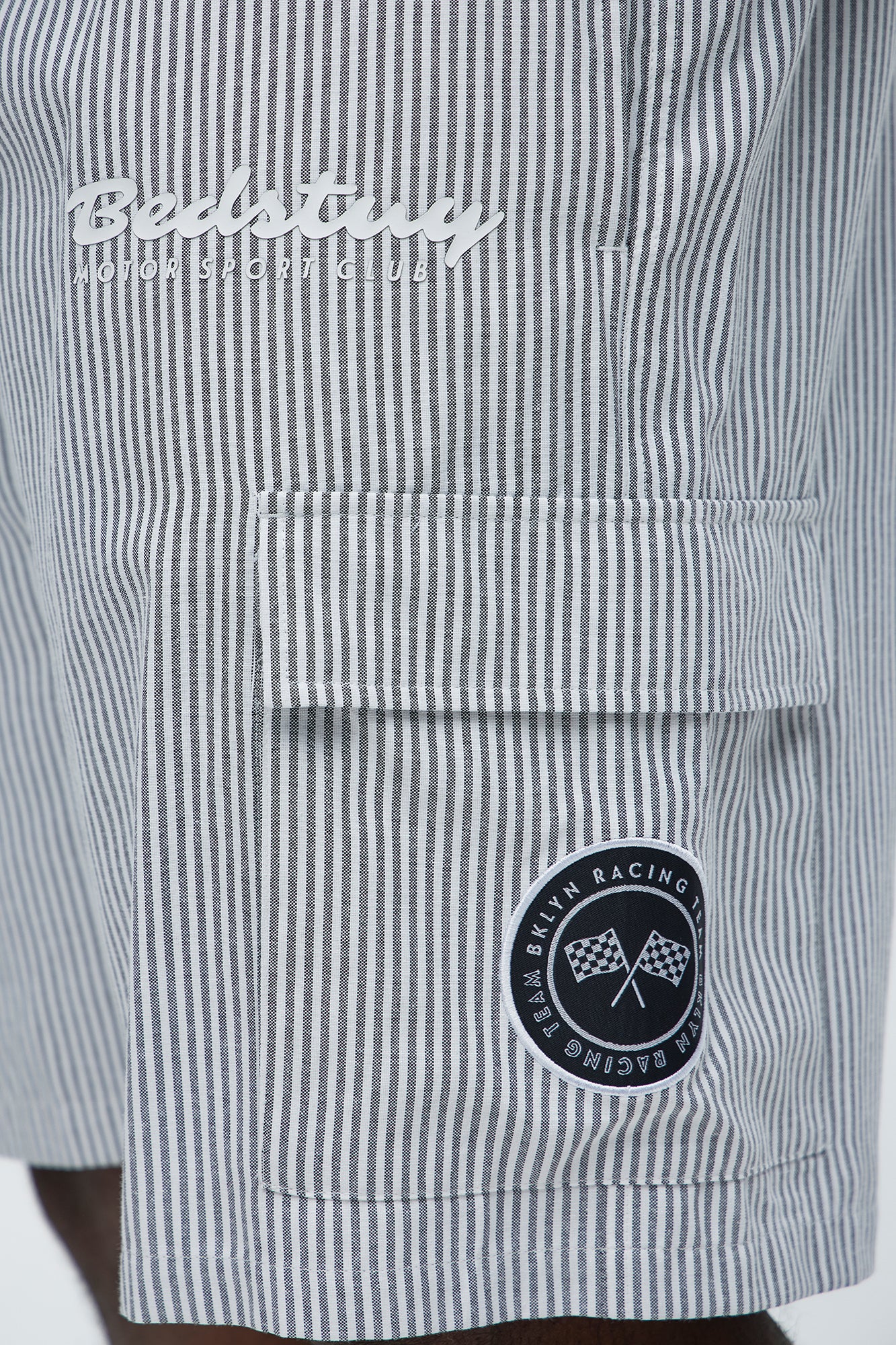 Bedstuy Patch Relaxed Shorts - Black/White - Image 9