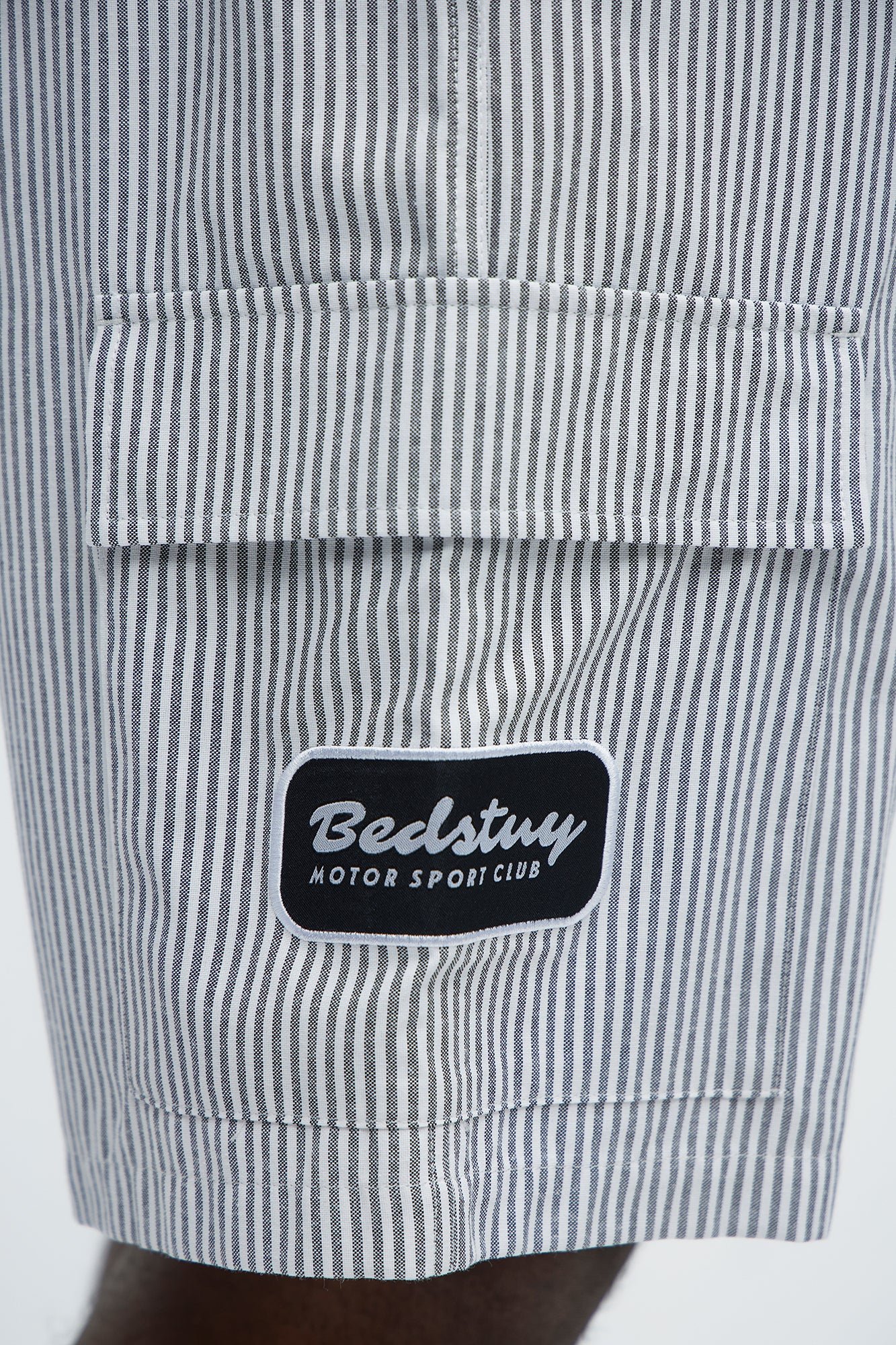 Bedstuy Patch Relaxed Shorts - Black/White - Image 8