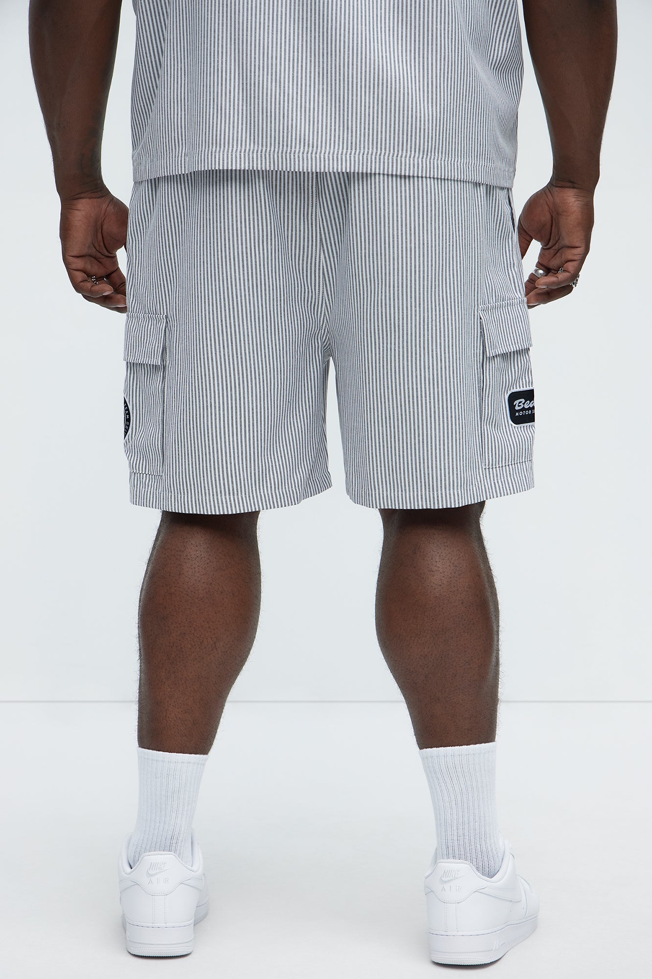 Bedstuy Patch Relaxed Shorts - Black/White - Image 10