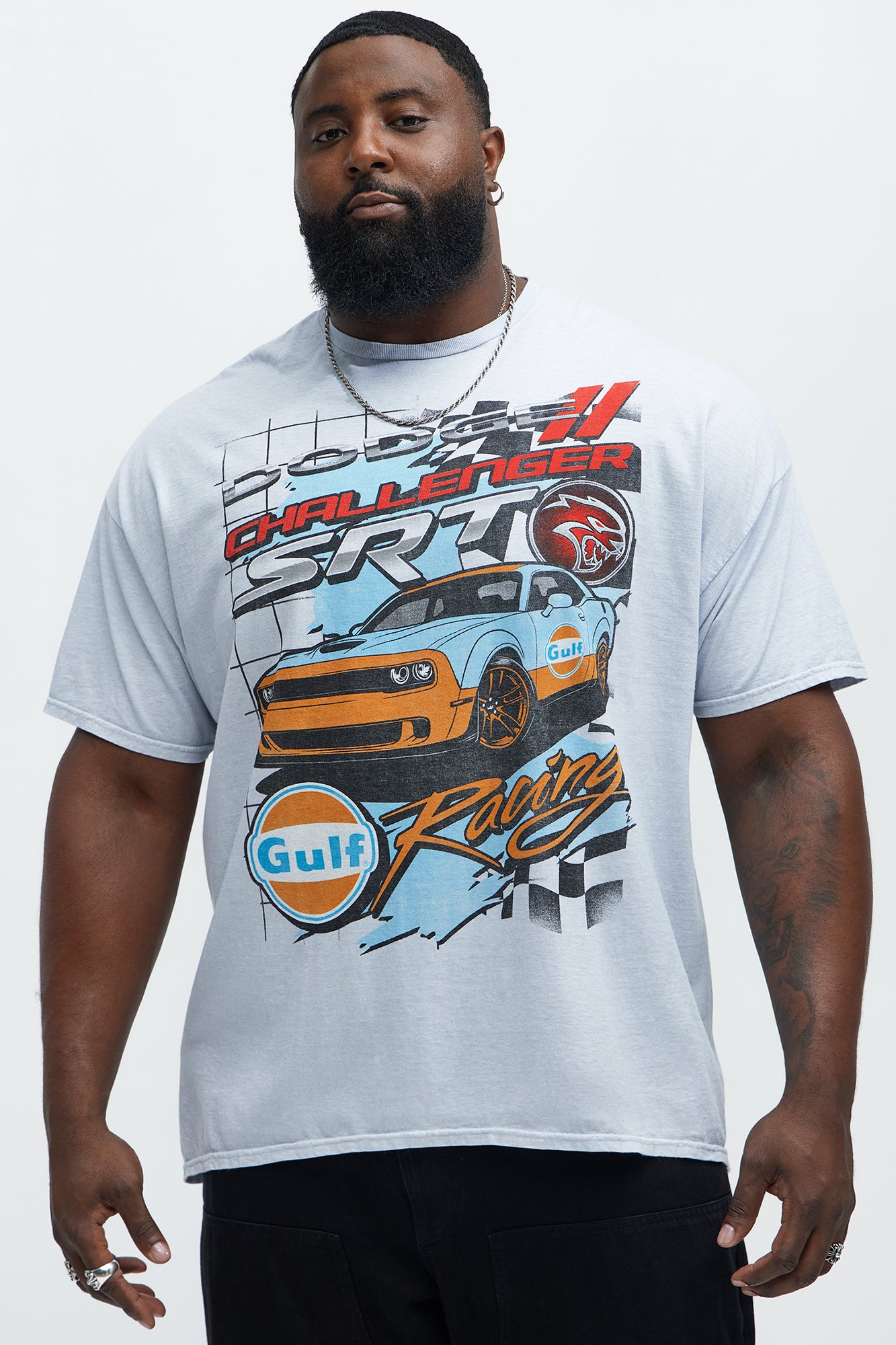 Dodge Challenger Gulf Racing Short Sleeve Tee - White - Image 4