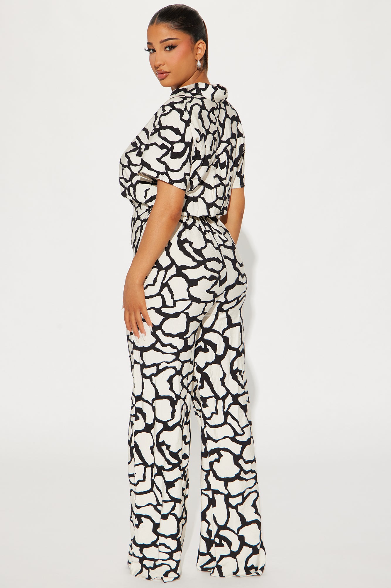 Leila Jumpsuit - White/Black - Image 3