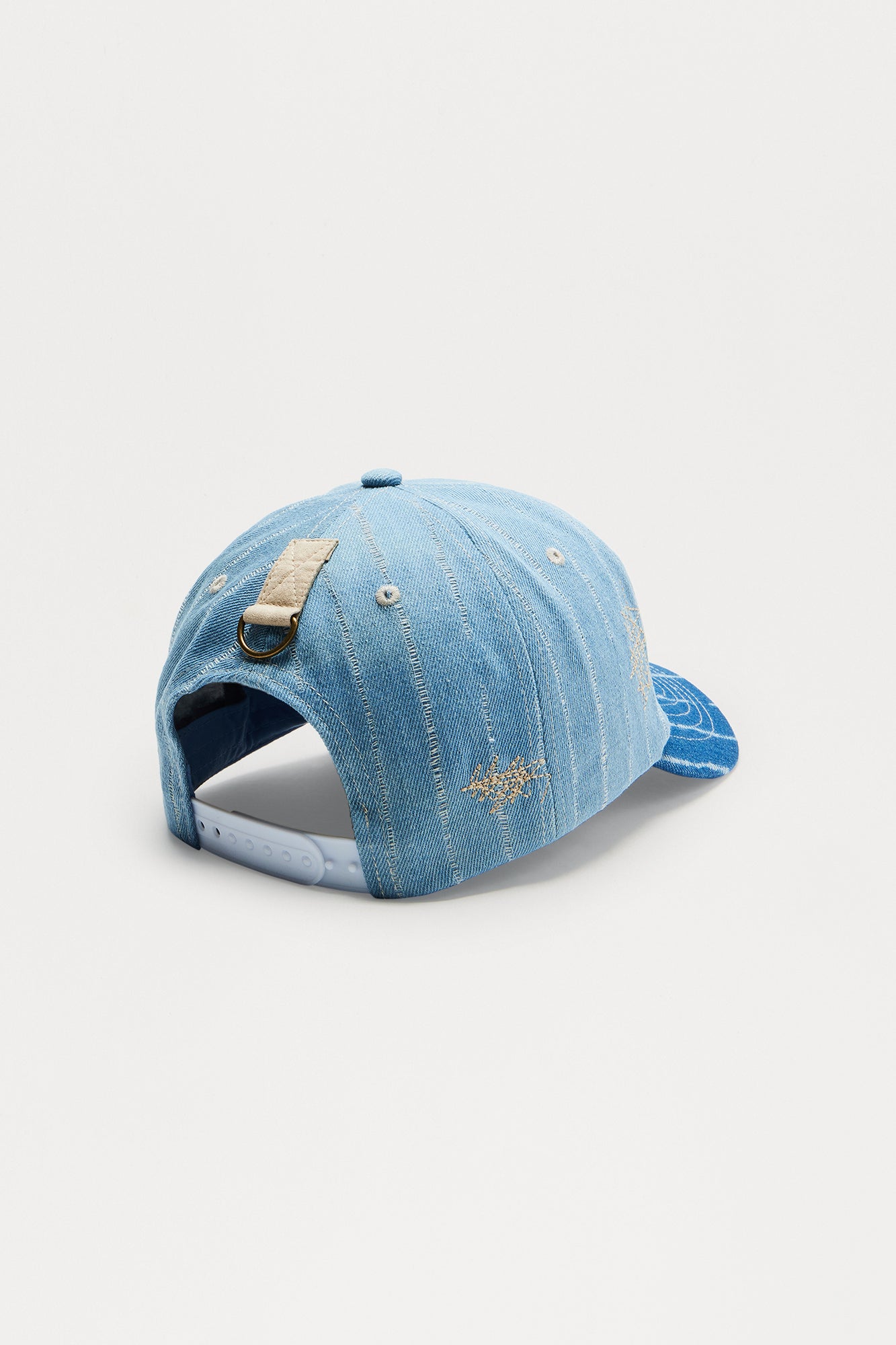 Denim Stitch Snapback Hat - Denim - Image 3