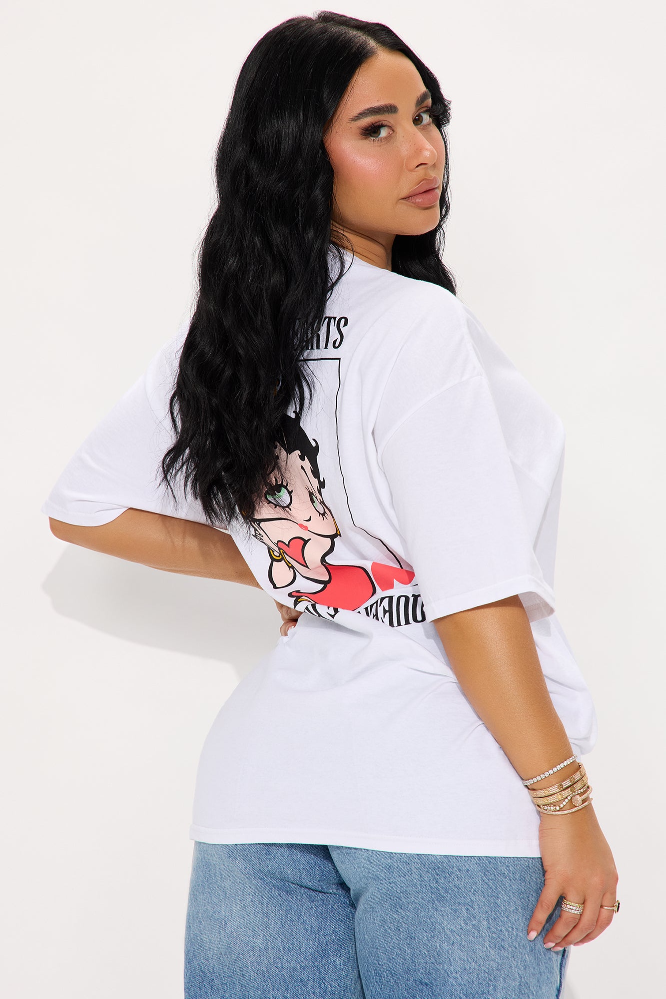 Betty Boop Queen Oversized Tee - White - Image 5