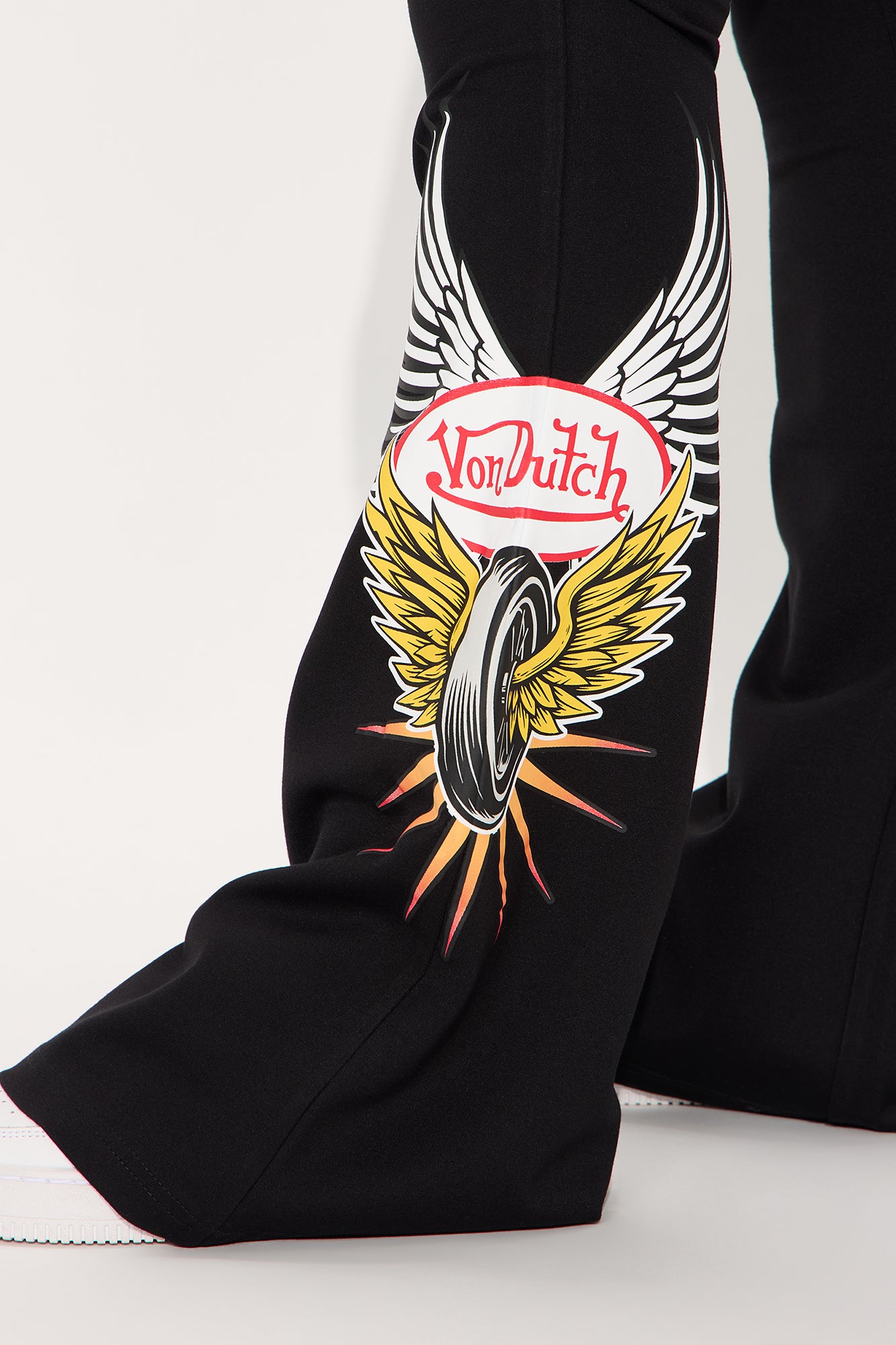 Von Dutch Wheels Up Flared Pant - Black - Image 4