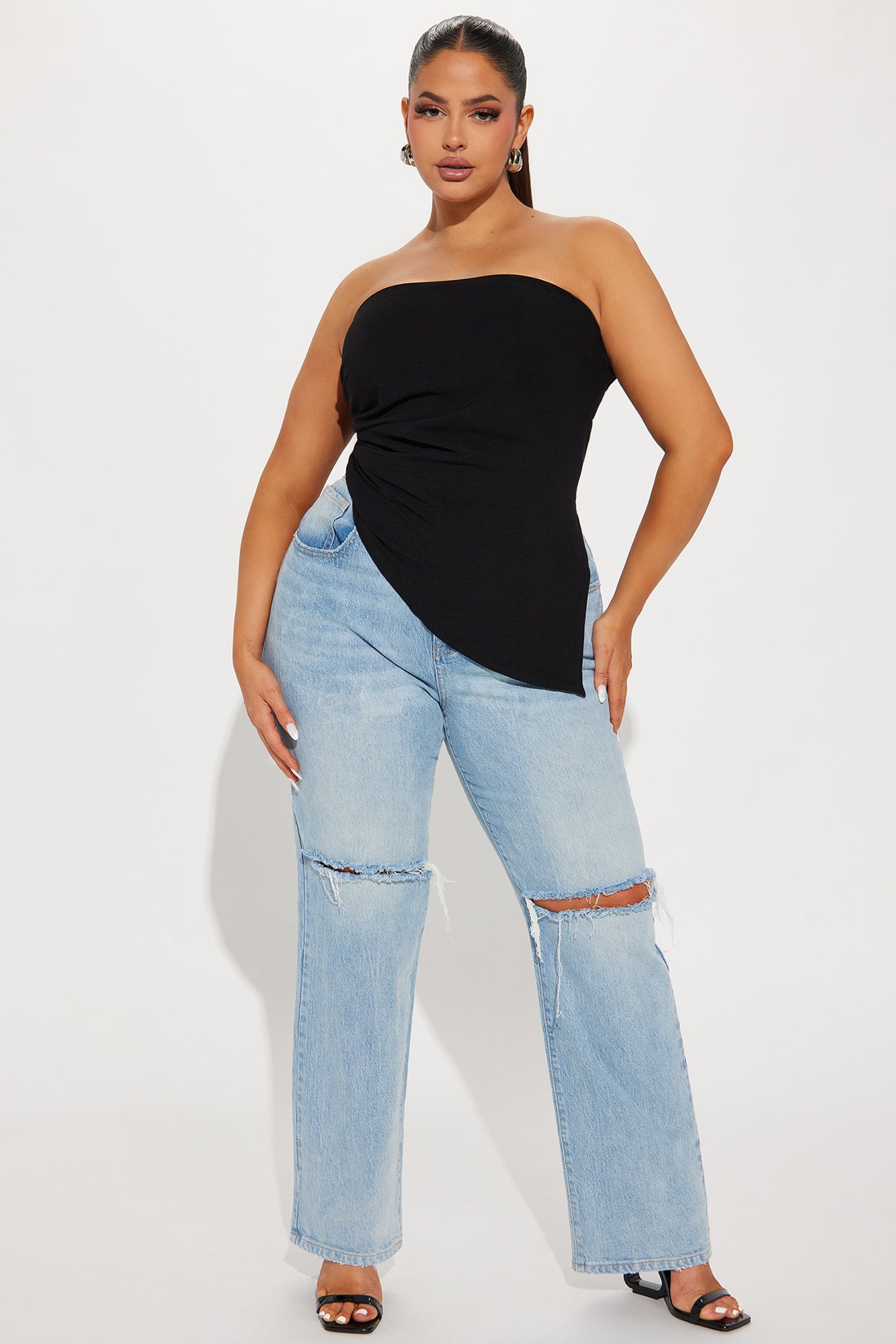 Valerie Asymmetrical Top - Black - Image 5