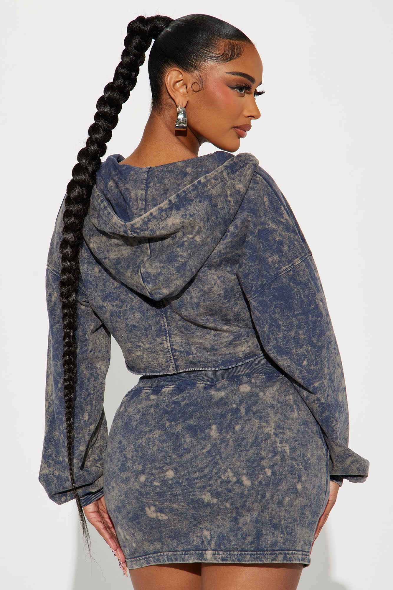 Go With The Feels Skirt Set - Grey/combo - Image 3