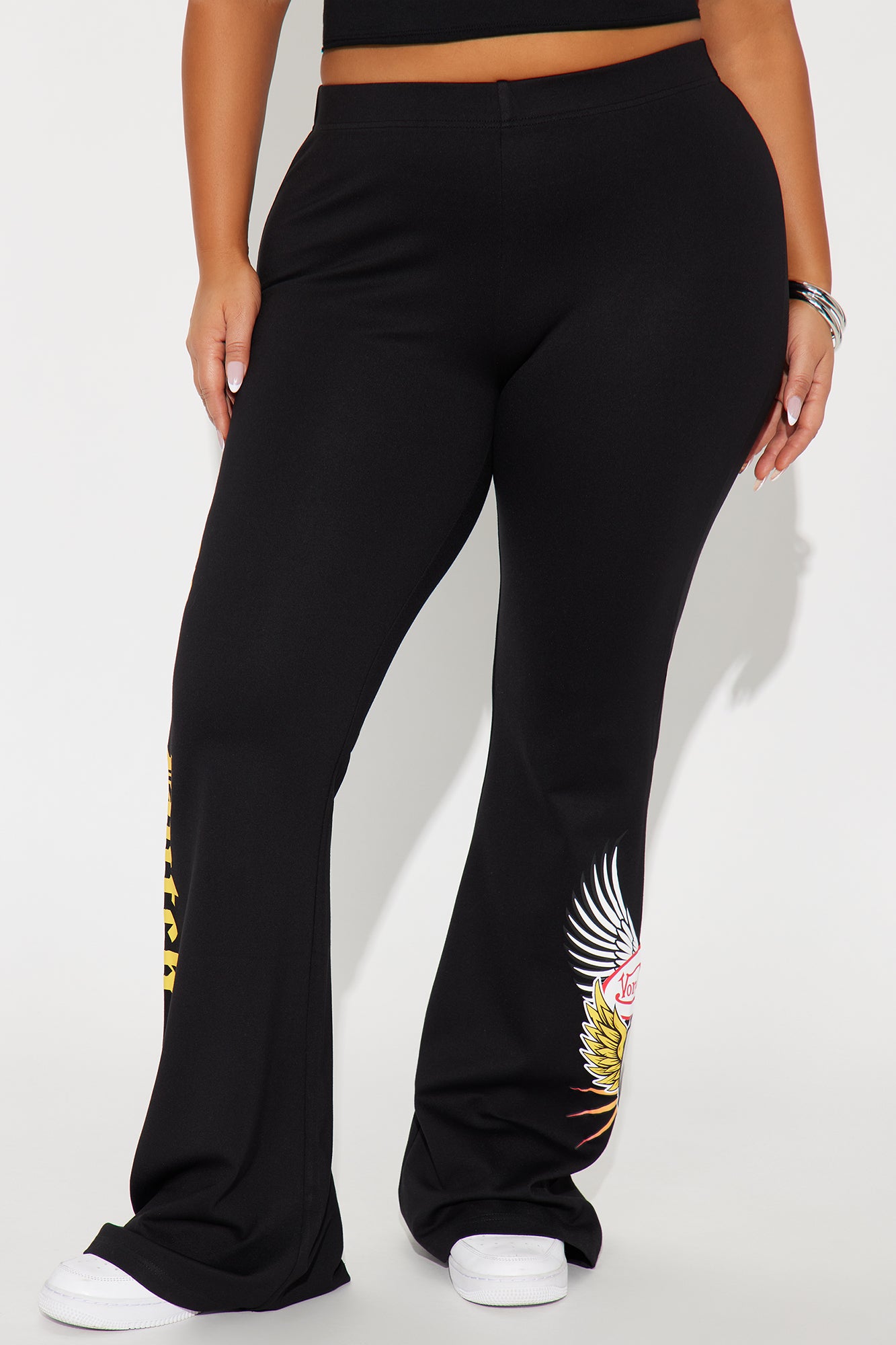 Von Dutch Wheels Up Flared Pant - Black - Image 7