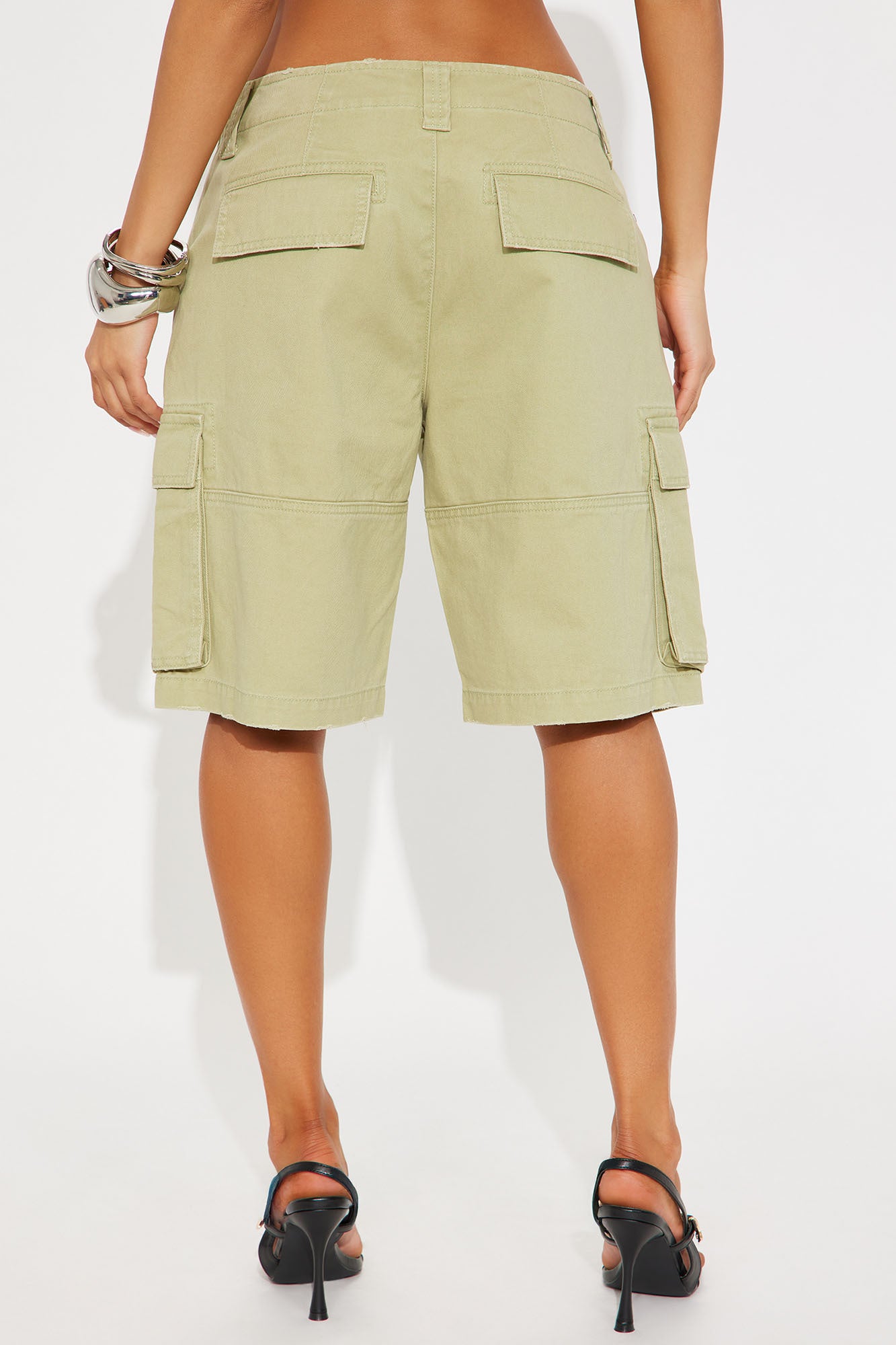 Mixed Emotions Cargo Bermuda Short - Sage - Image 3
