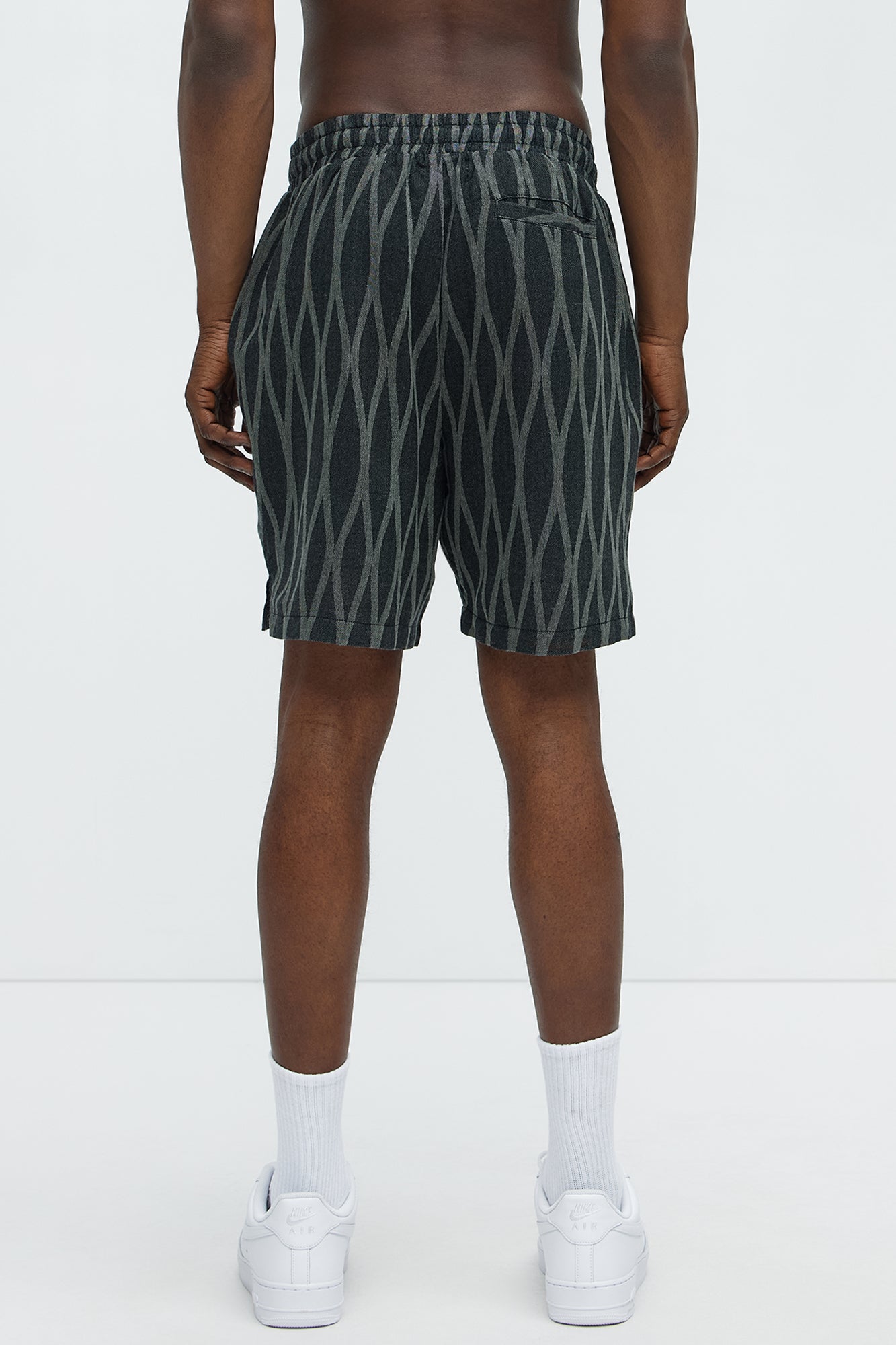 Waved Lines Shorts - Black/combo - Image 5