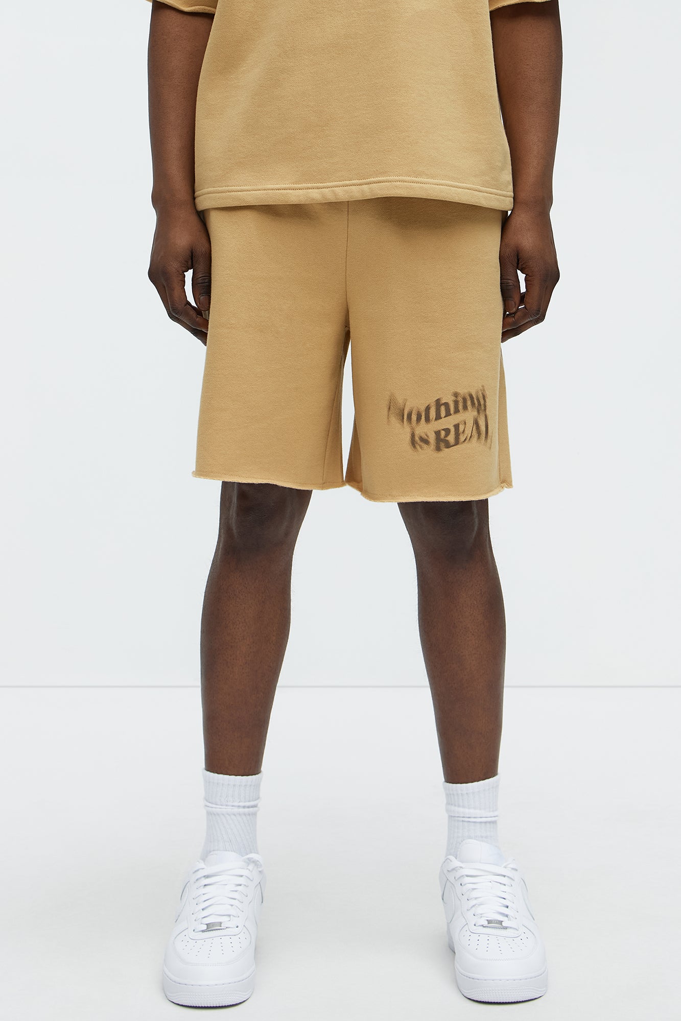 Nothing Is Real Sweatshorts - Brown - Image 3