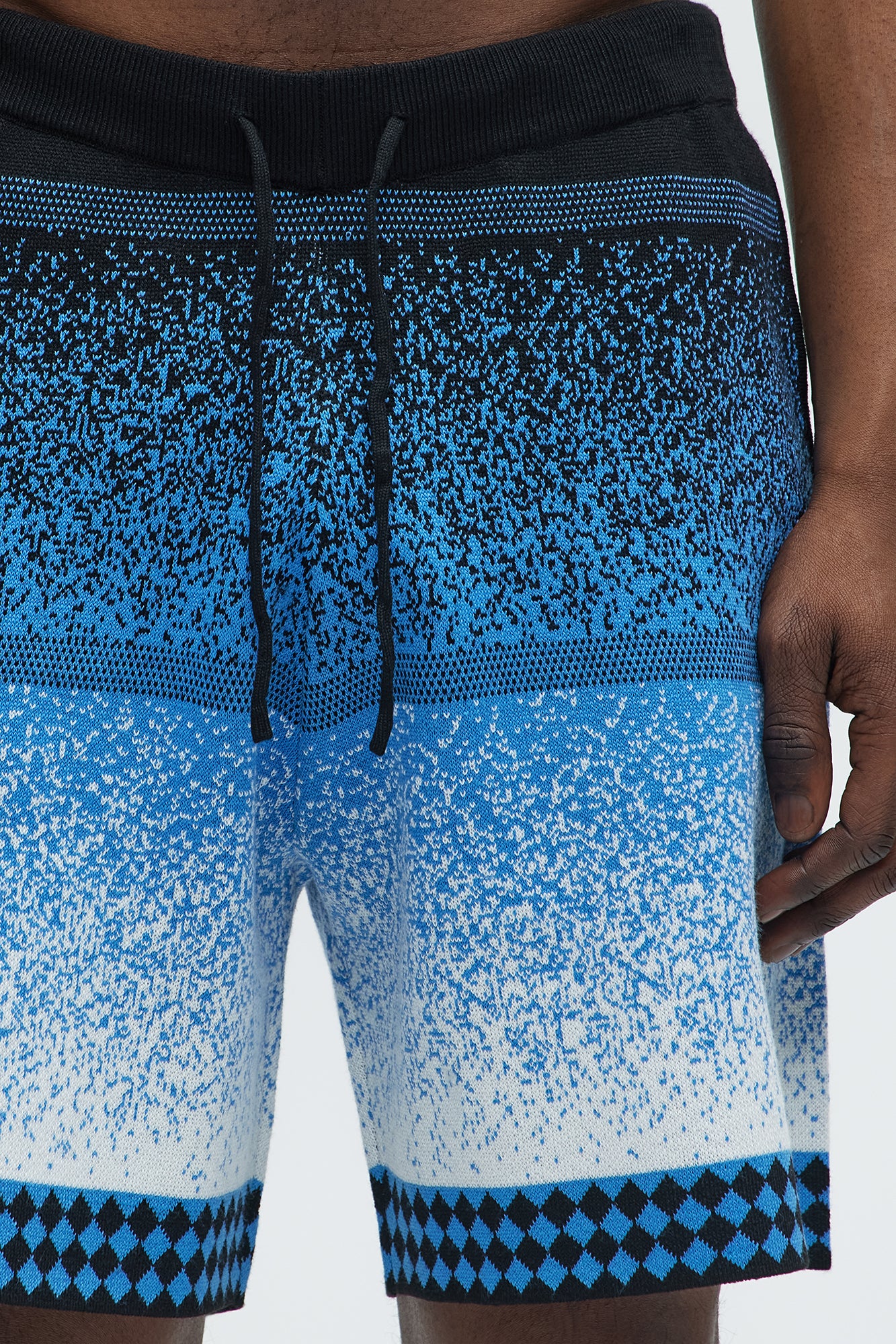 Day To Night Gradient Relaxed Knitted Shorts - Multi Color - Image 4