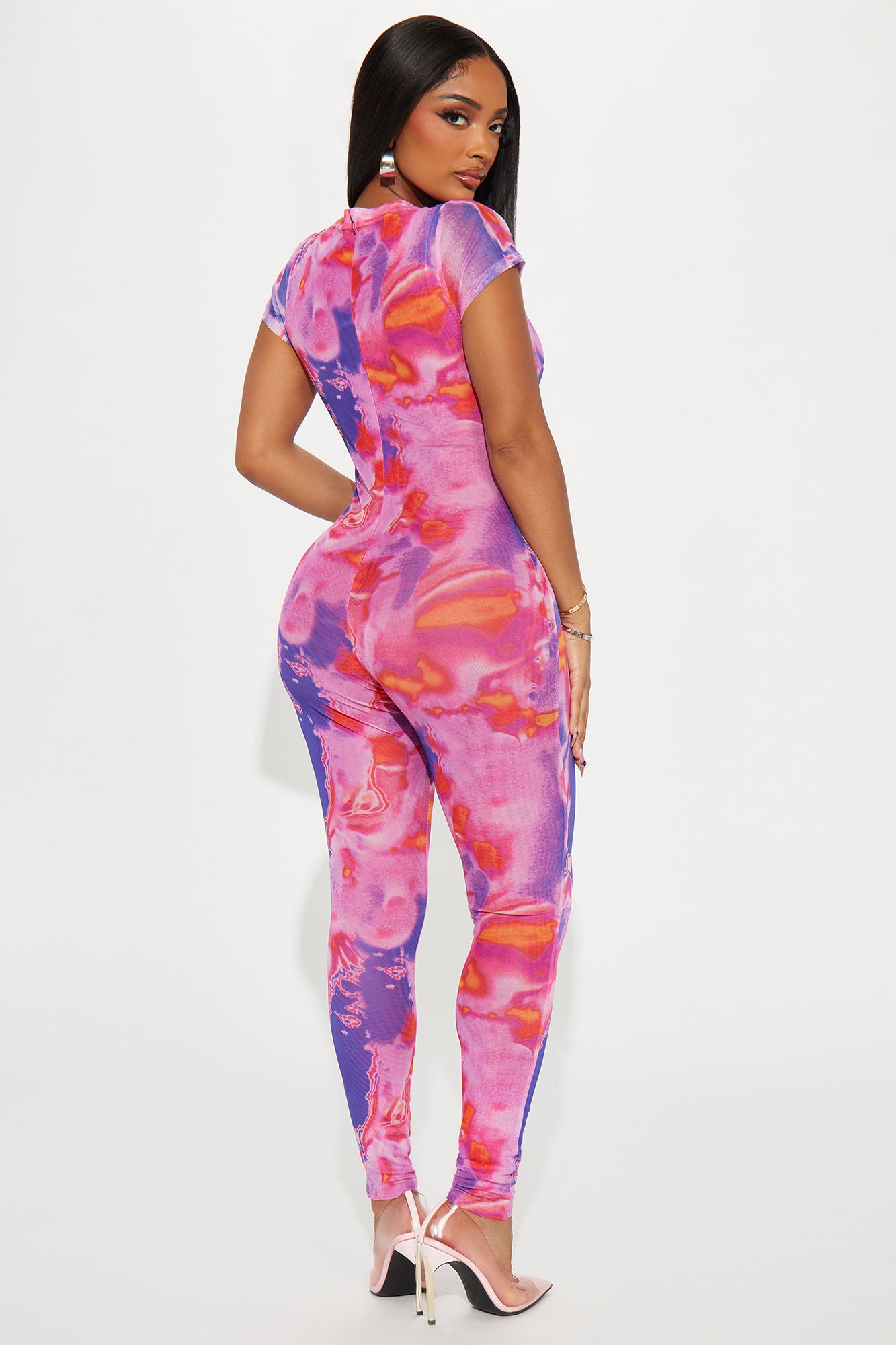 Fantasy World Mesh Jumpsuit - Purple/combo - Image 3