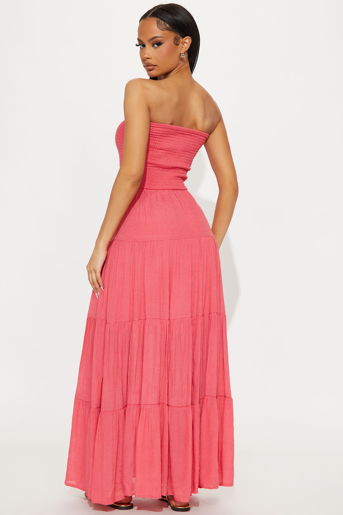 Almafi Coast Maxi Dress - Coral - Image 3