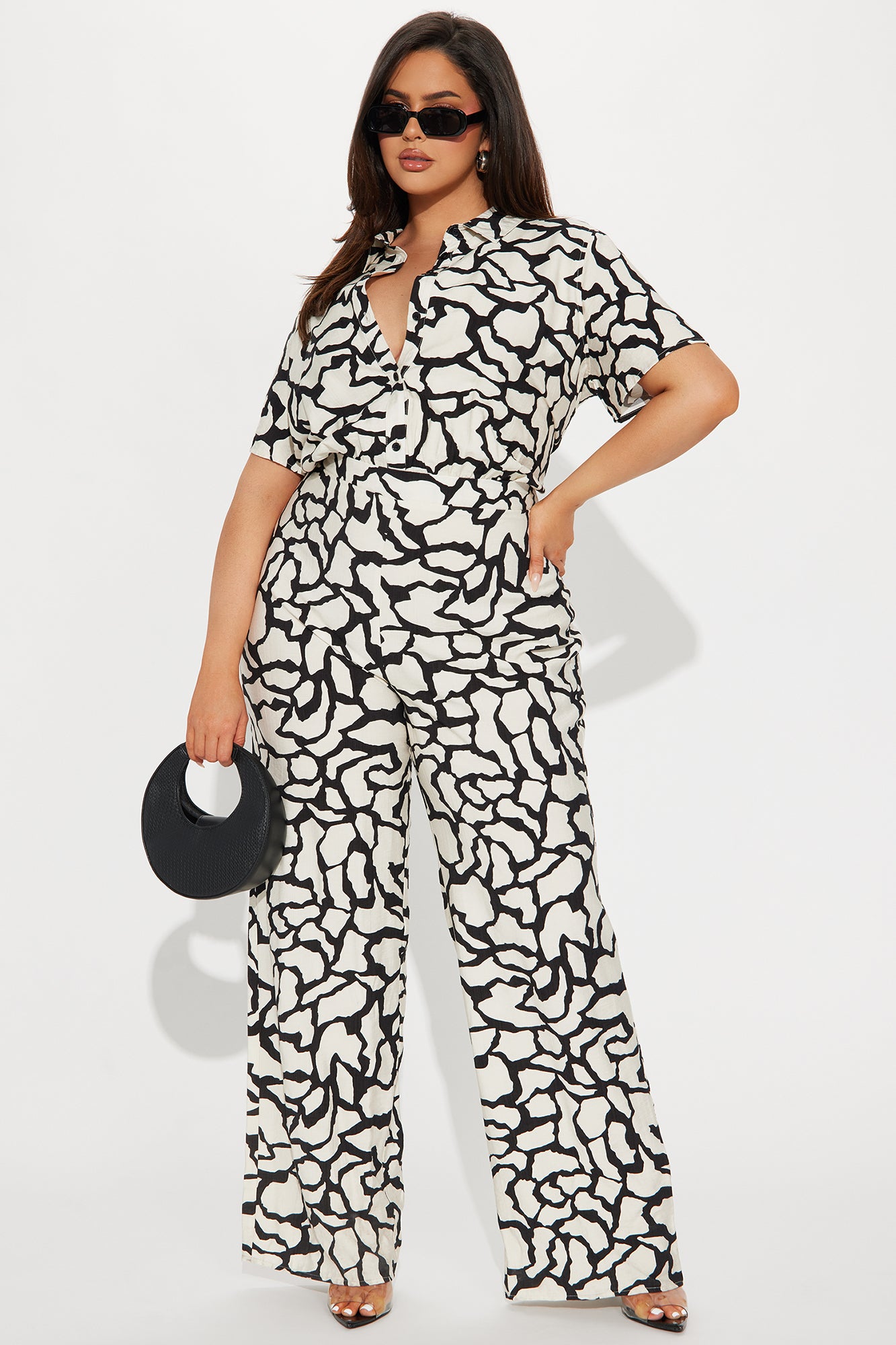 Leila Jumpsuit - White/Black - Image 4
