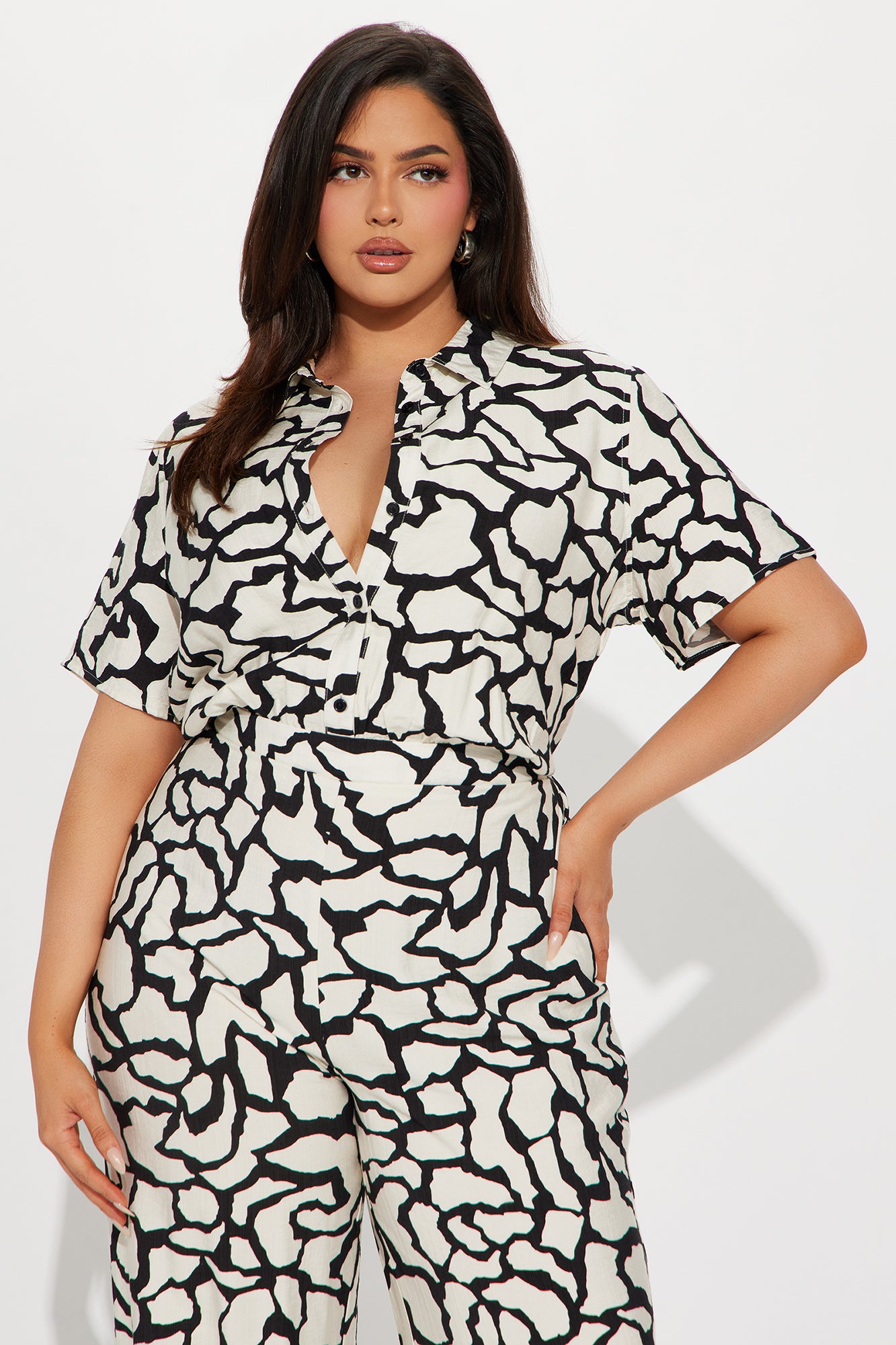 Leila Jumpsuit - White/Black - Image 5