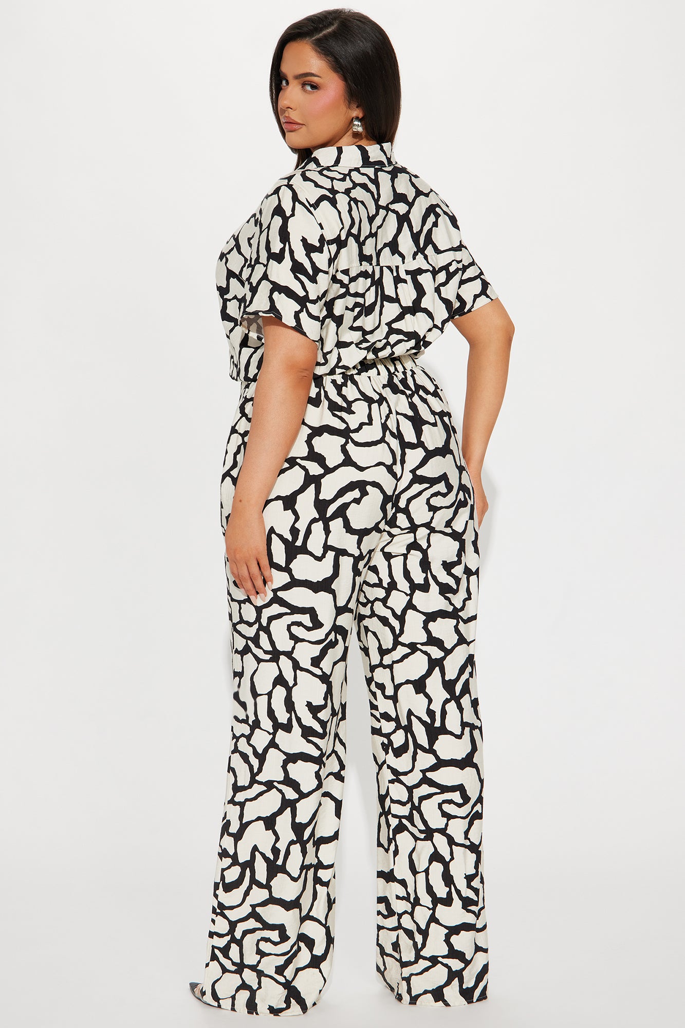 Leila Jumpsuit - White/Black - Image 6