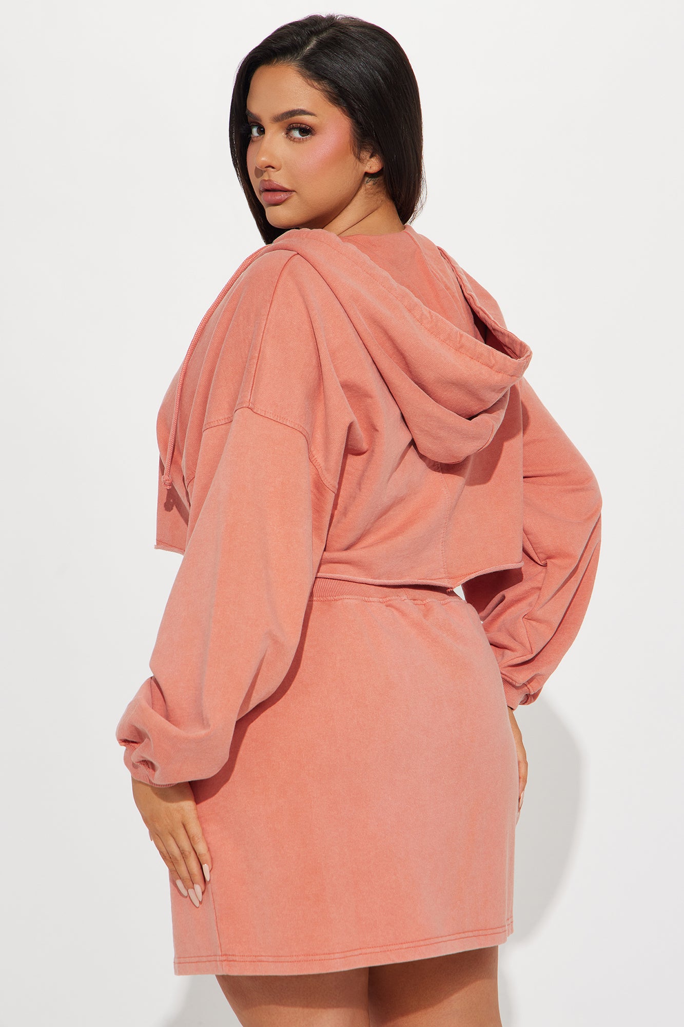 Go With The Feels Skirt Set - Peach - Image 6