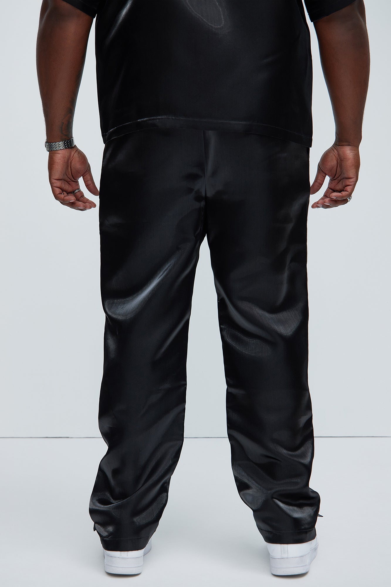 McGaw Slim Slit Trousers - Black - Image 7