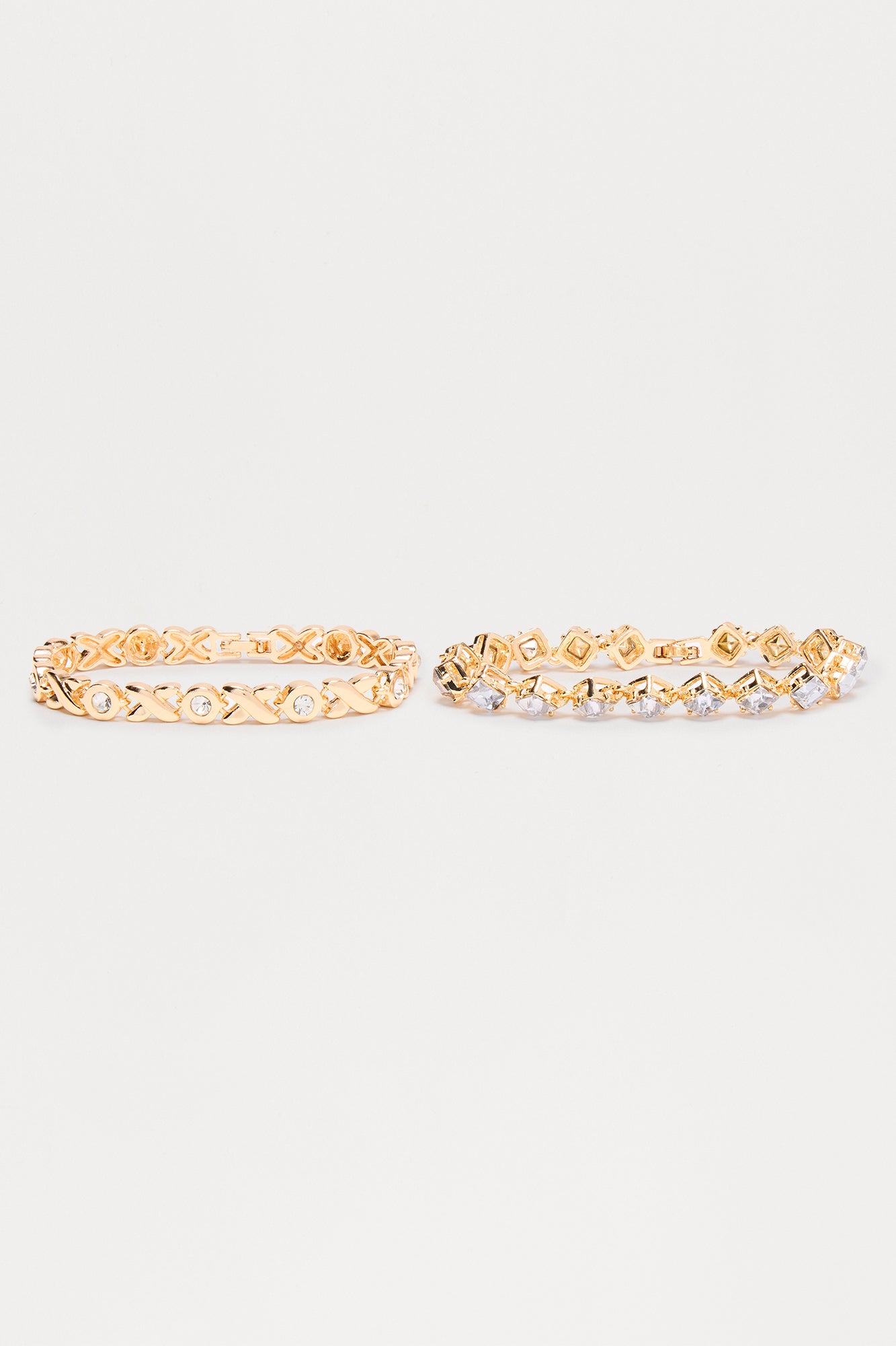Aria Paradise 2 Piece Bracelet Set - Gold/Clear - Image 3