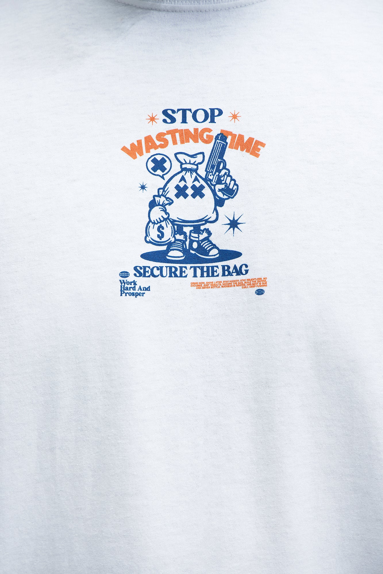 Stop Wasting Time Roll Short Sleeve Tee - White - Image 7