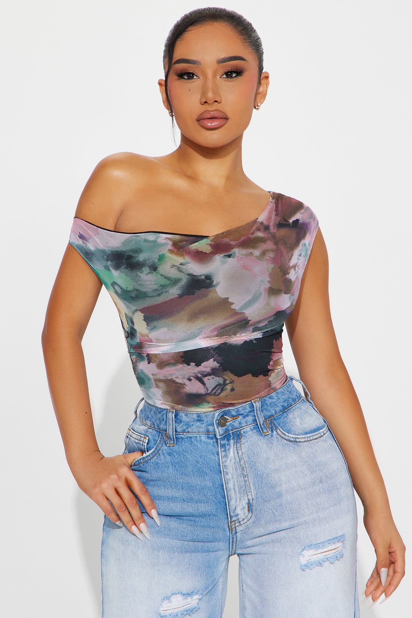 Vivienne Mesh Bodysuit - Multi Color - Image 3