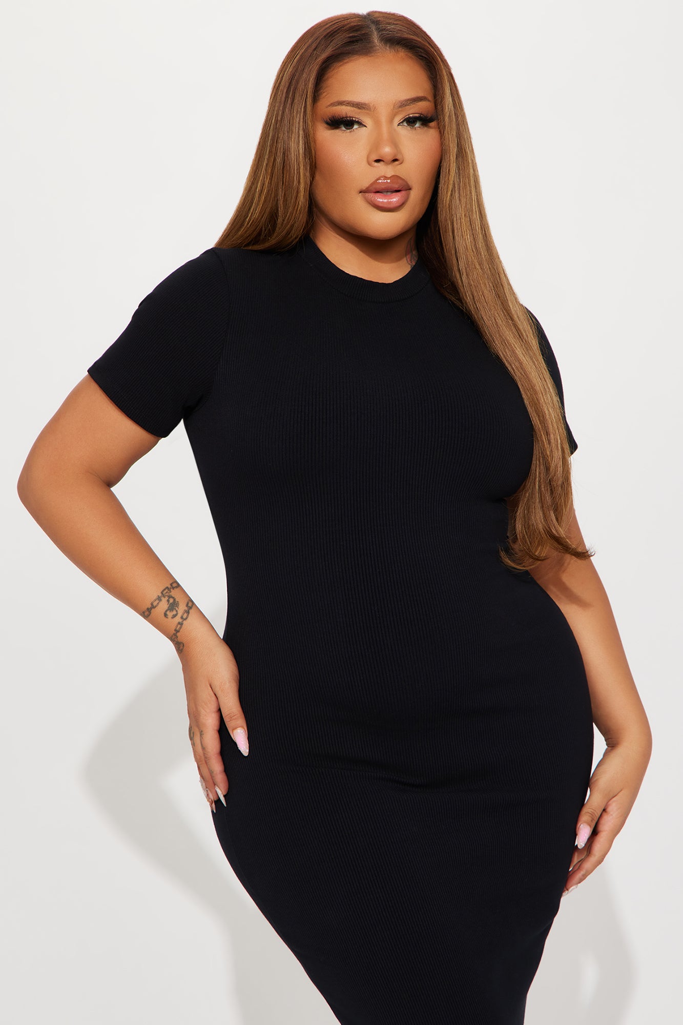 Cora Snatched Maxi Dress - Black - Image 5