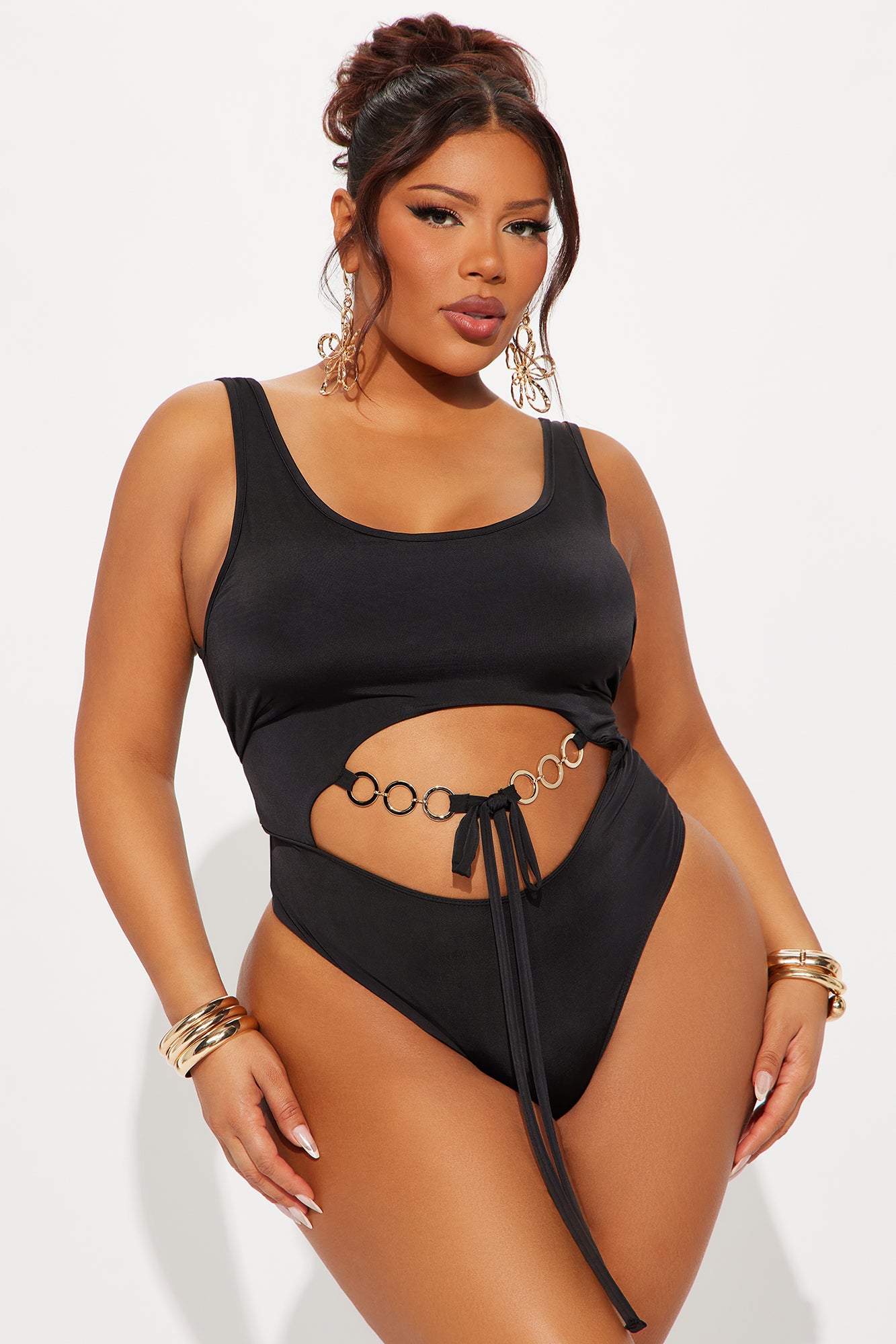Dominant Girly High Cut Bodysuit - Black - Image 5