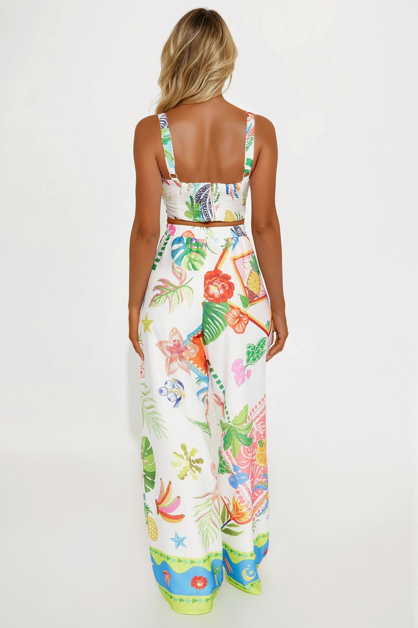 Tropical Paradise Vacation Pant Set - Multi Color - Image 3