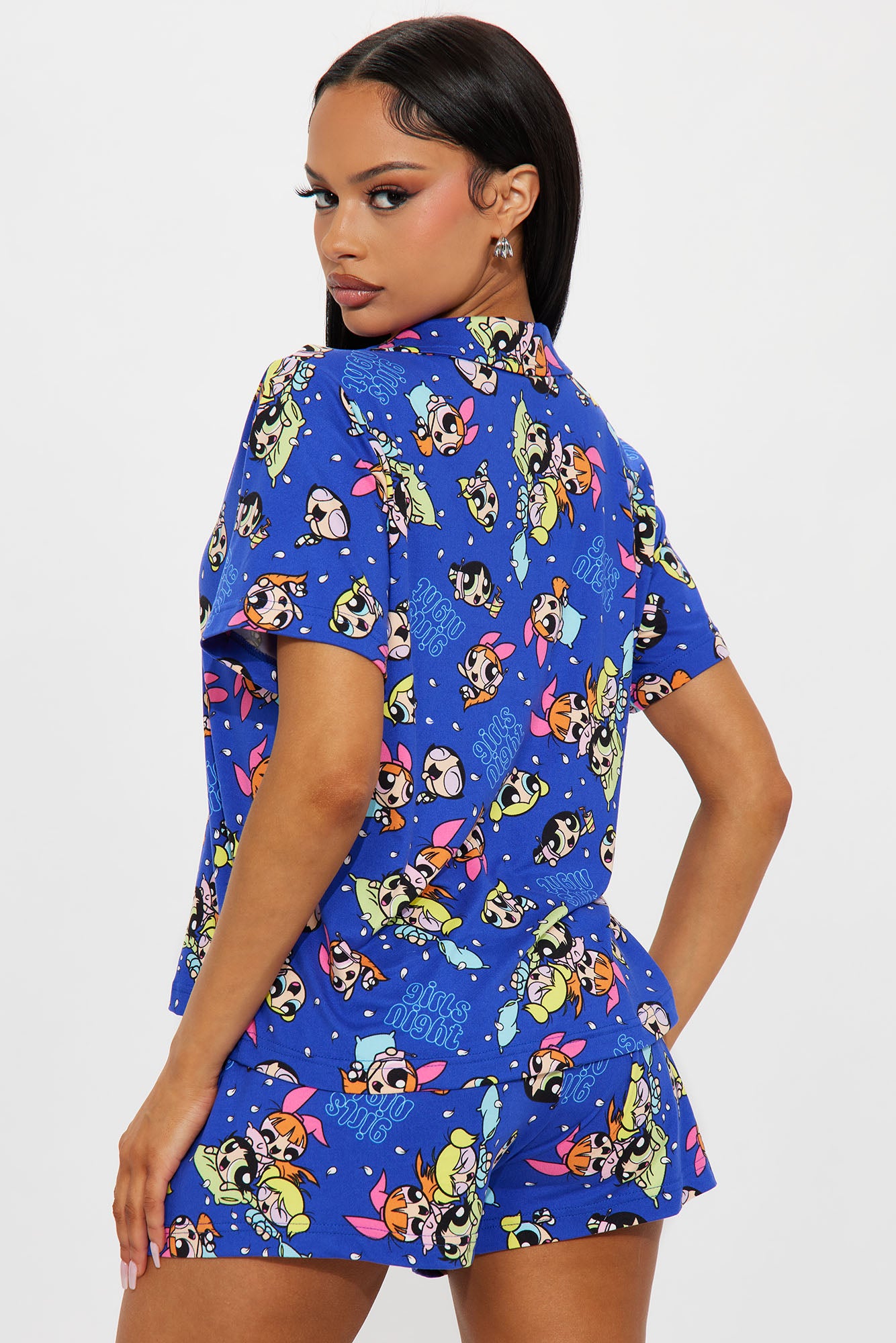 Girls Night Power Puff Girls PJ Short Set - Blue/combo - Image 3