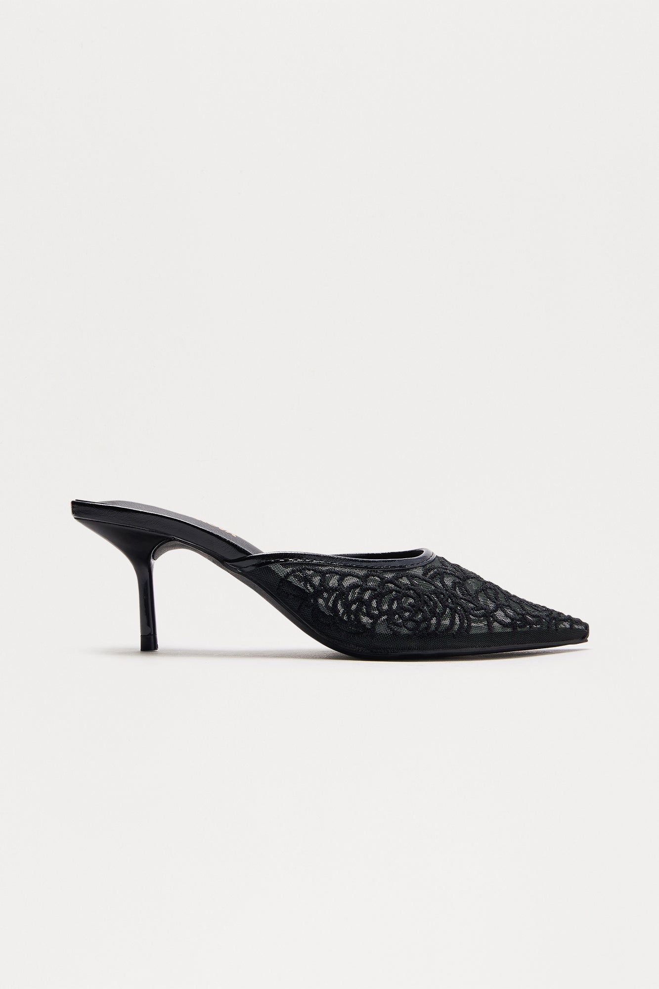 Syrio Floral Lace Pumps - Black - Image 3