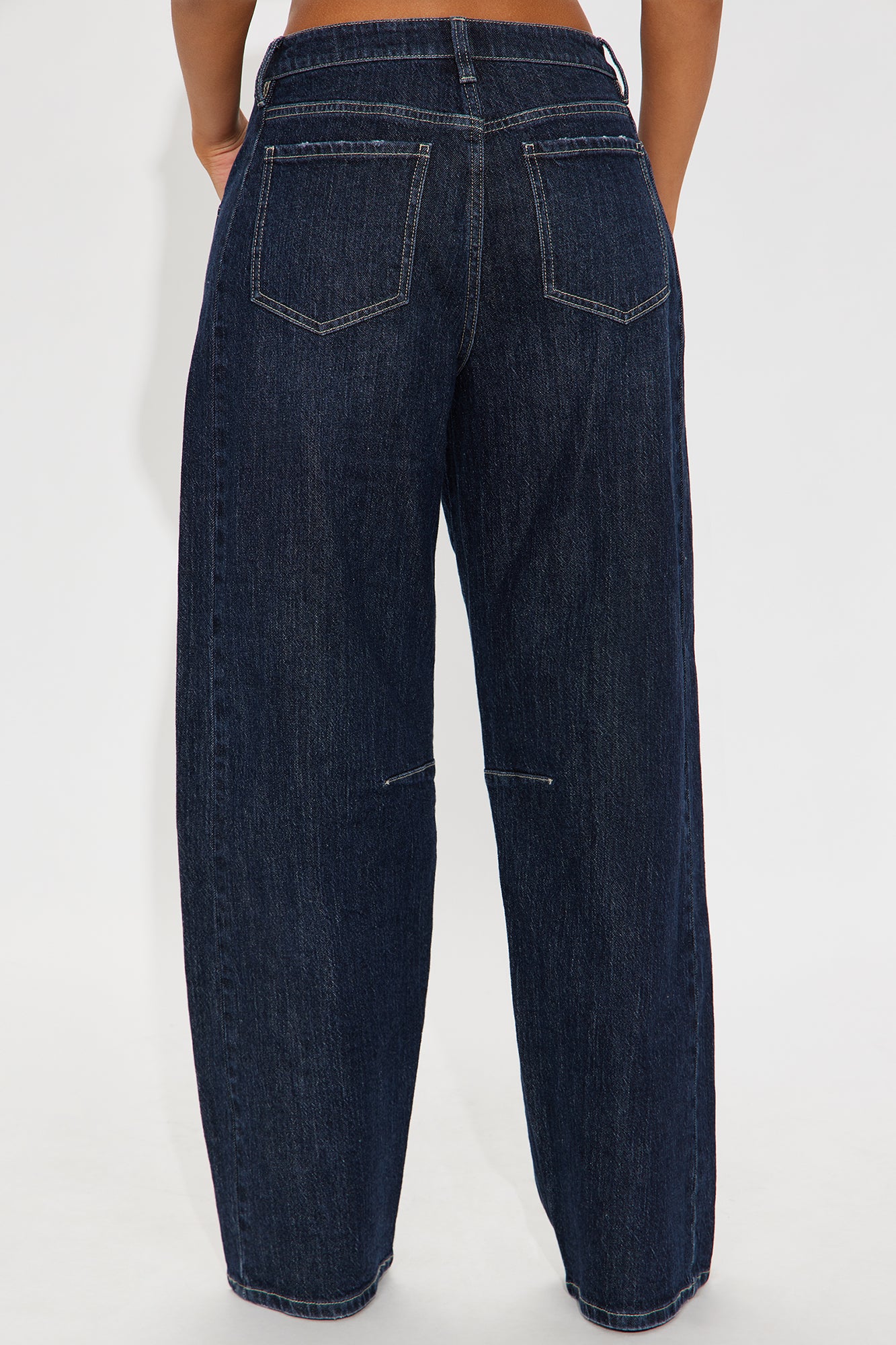 Rent Free Straight Leg Denim Jeans - Dark Wash - Image 3