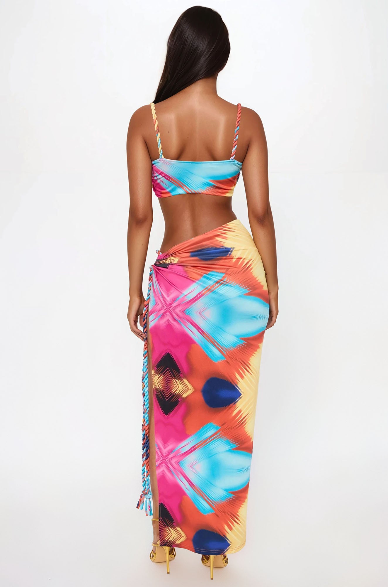 Beach Bombshell Maxi Skirt Set - Multi Color - Image 3