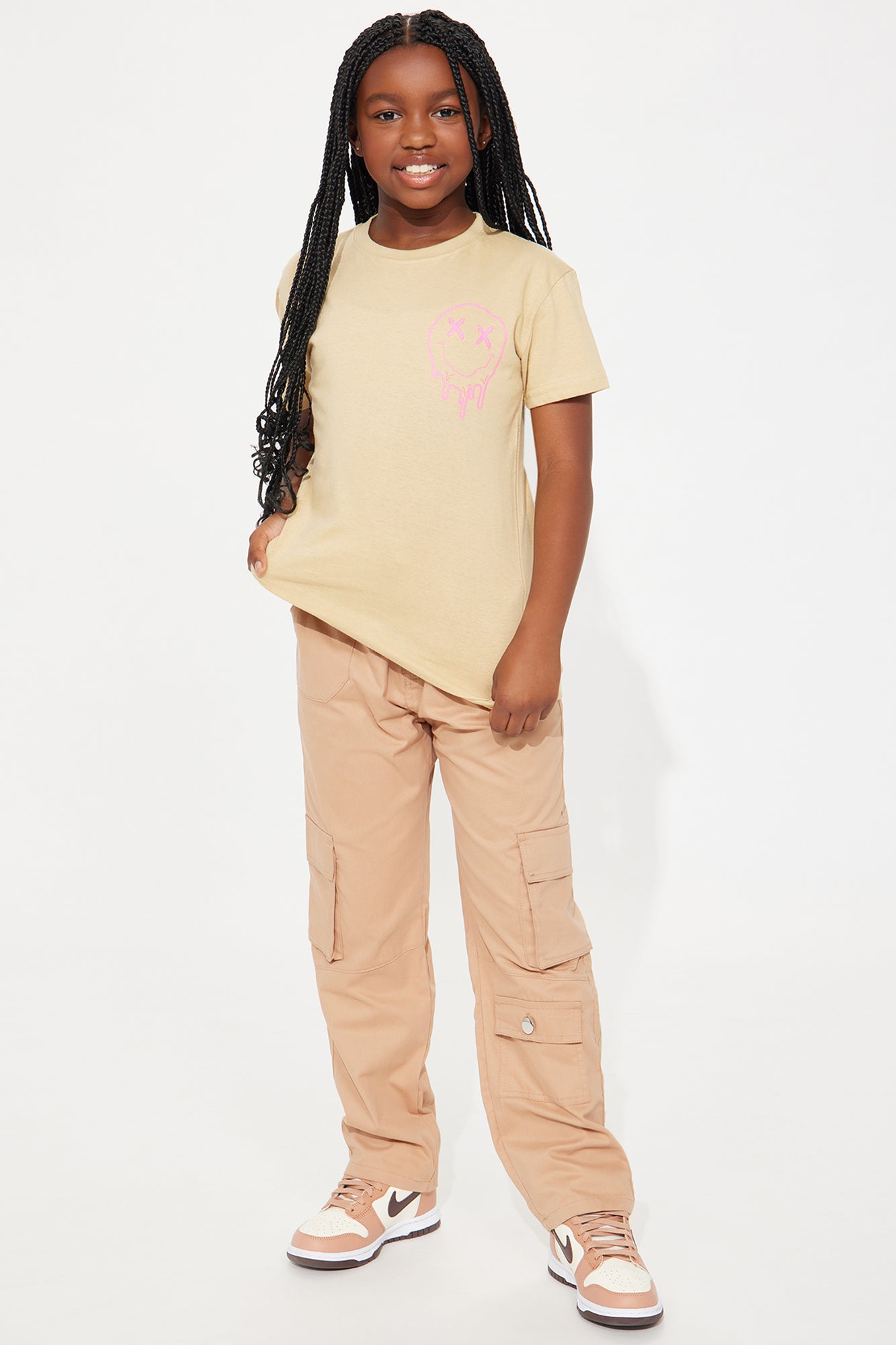 Mini What A Mood Short Sleeve Tee - Tan - Image 4