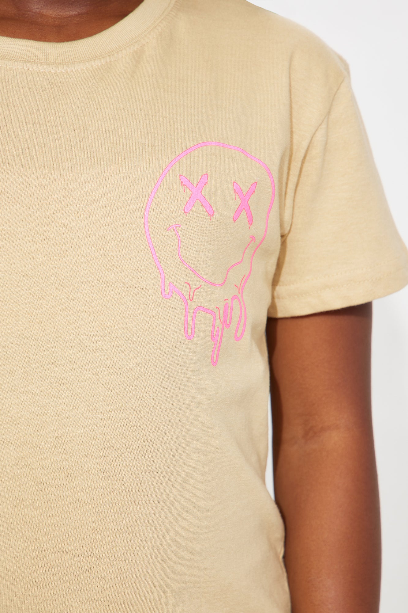 Mini What A Mood Short Sleeve Tee - Tan - Image 3