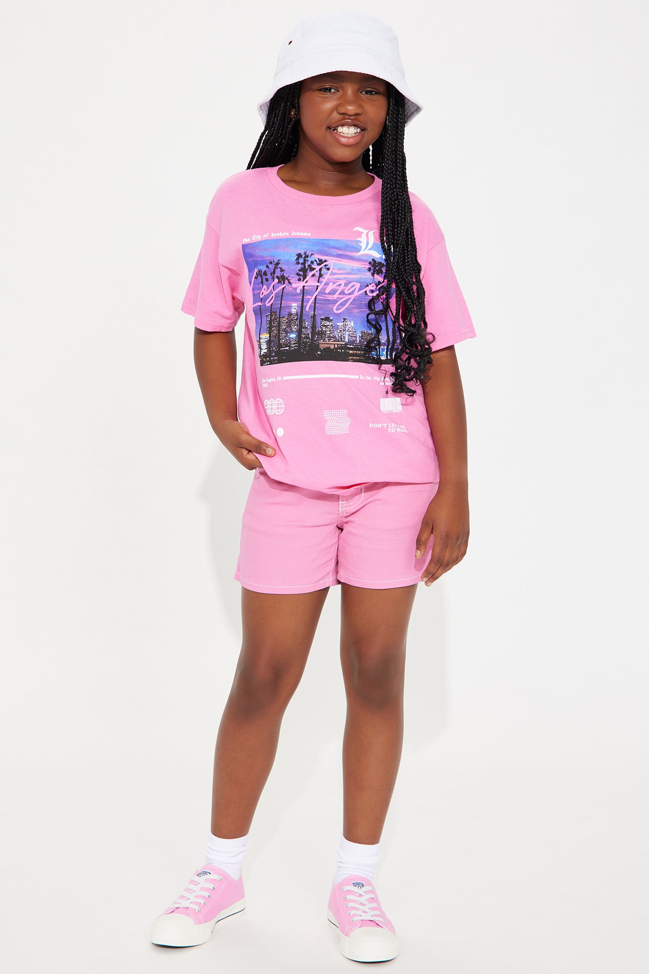 Mini West Side Views Short Sleeve Tee - Pink - Image 4