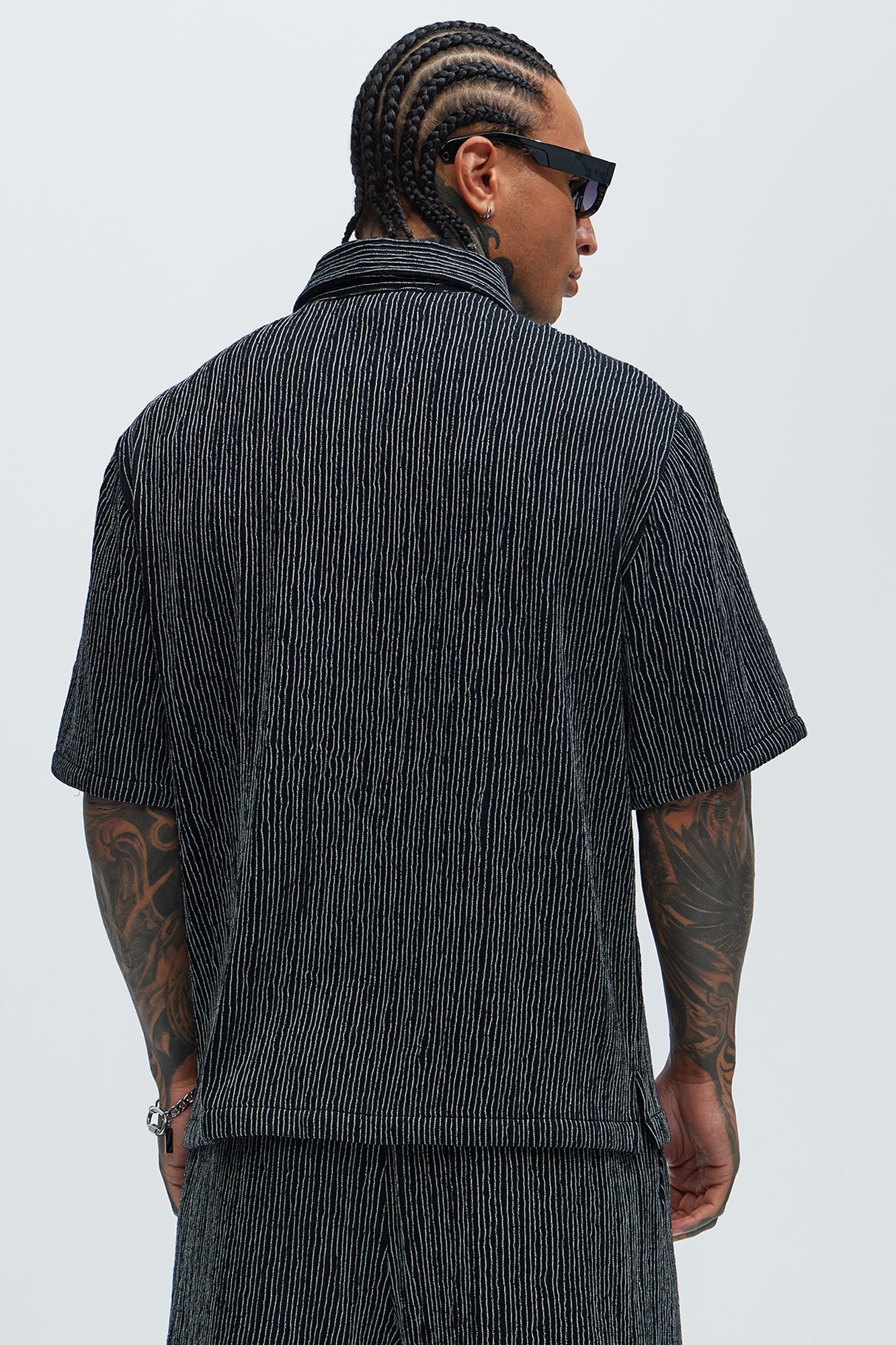 Neil Textured Shirt - Black/White - Image 3