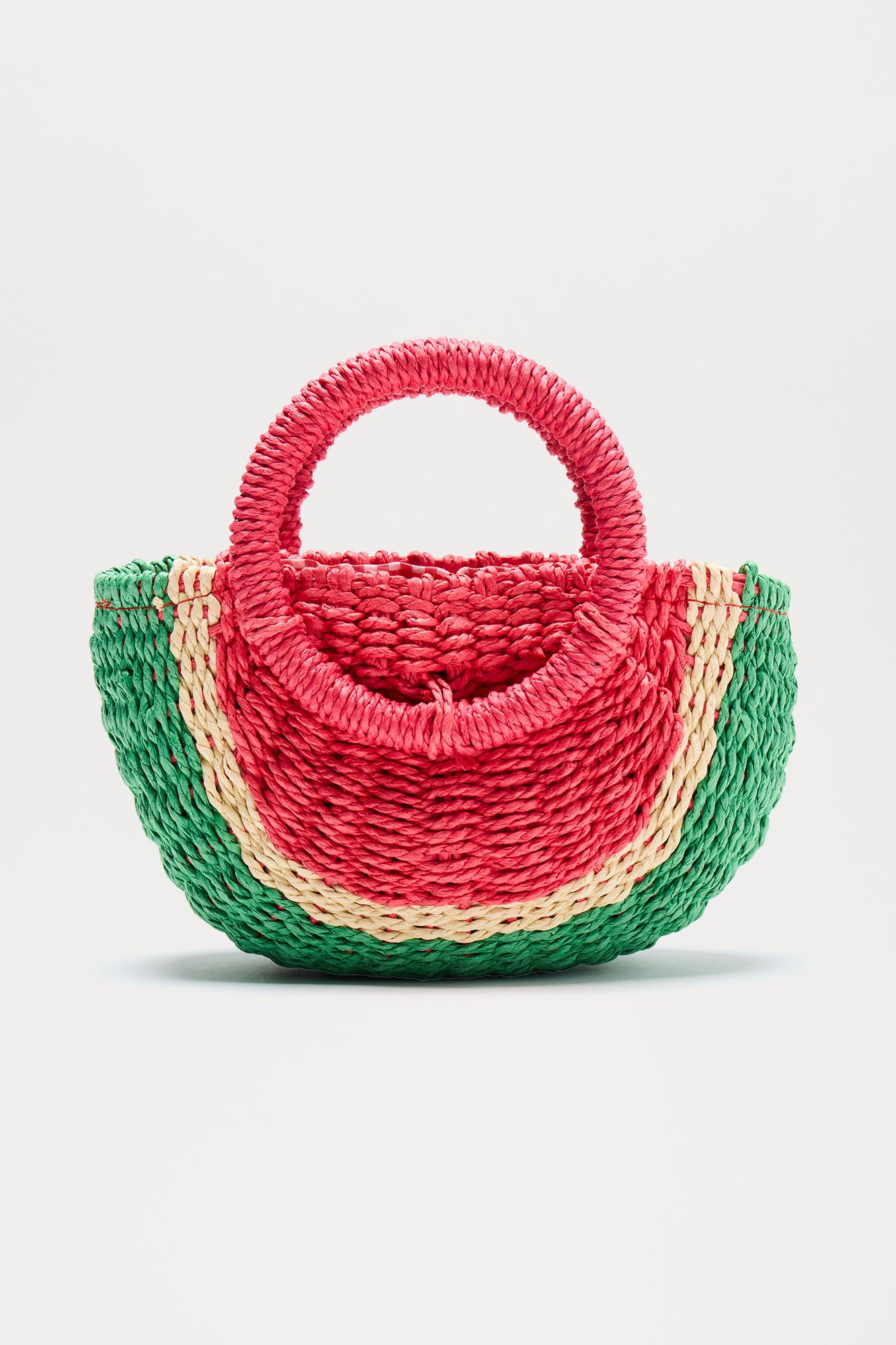 Watermelon Woven Handbag  - Multi Color - Image 3