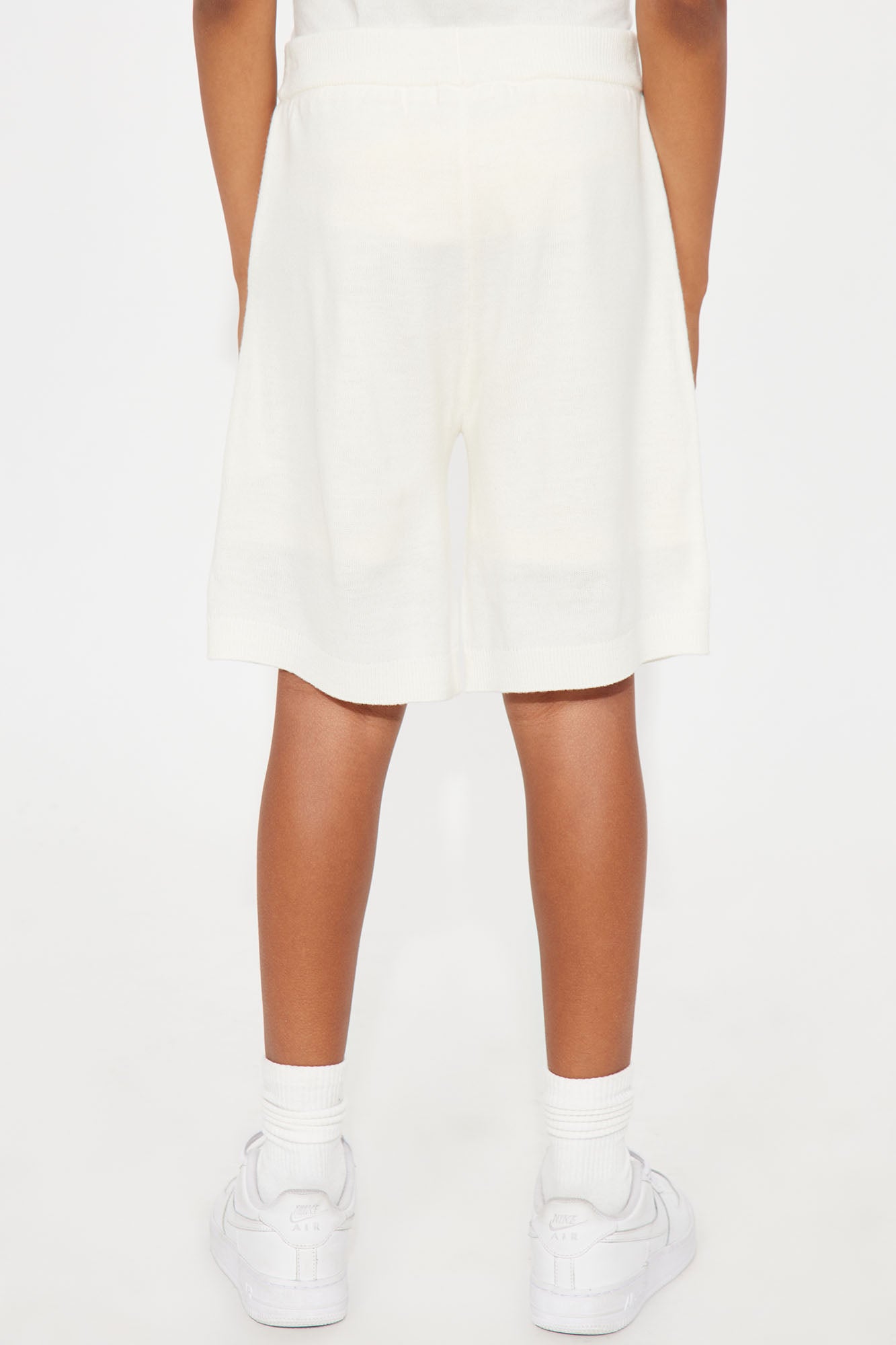 Mini Ashton Knitted Shorts - Cream - Image 3