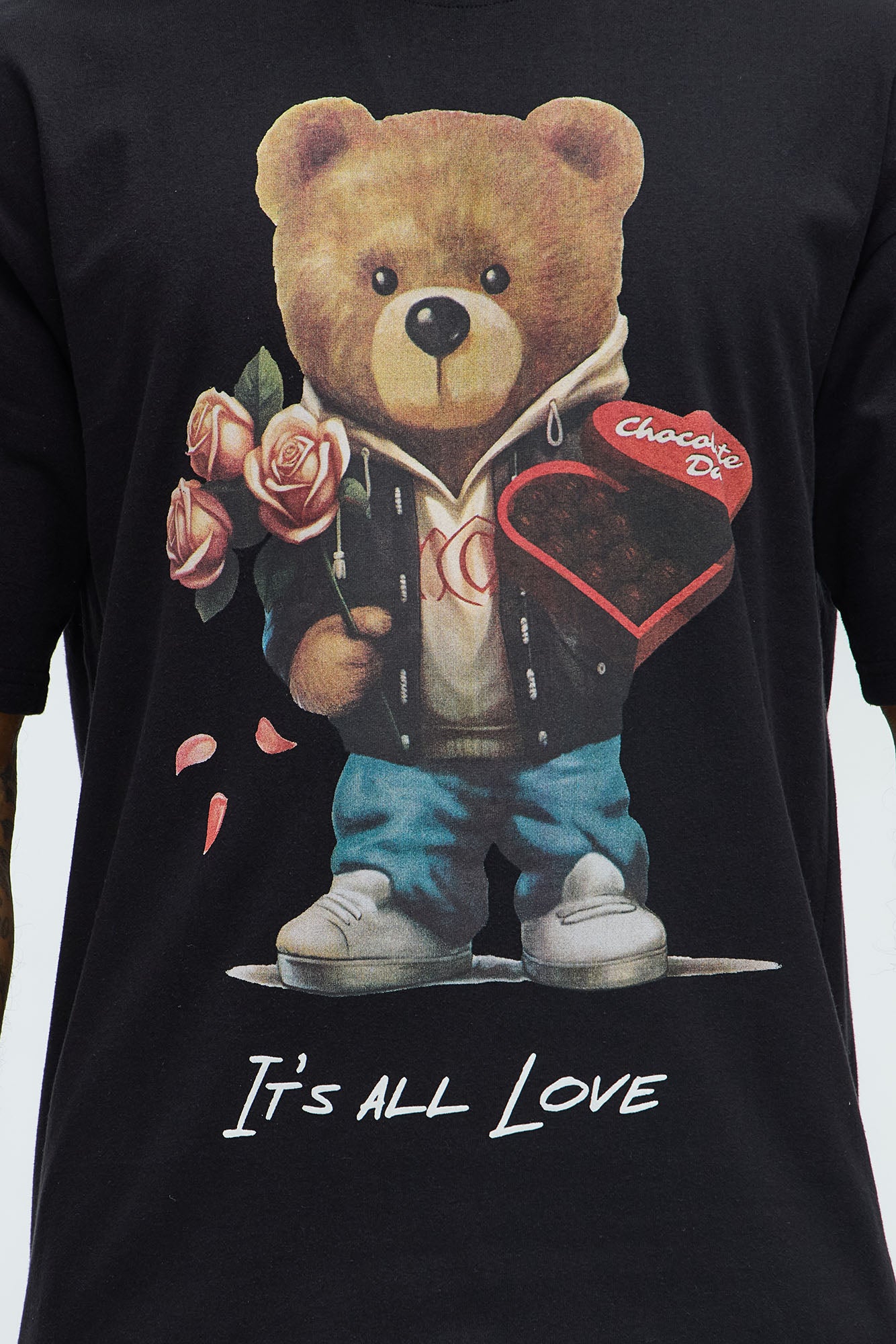 It's All Love Oversized Short Sleeve Tee - Black - Image 3