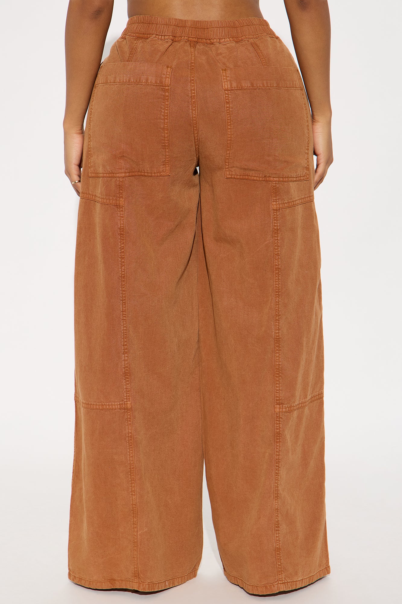 Pascal Wide Leg Pant - Rust - Image 3