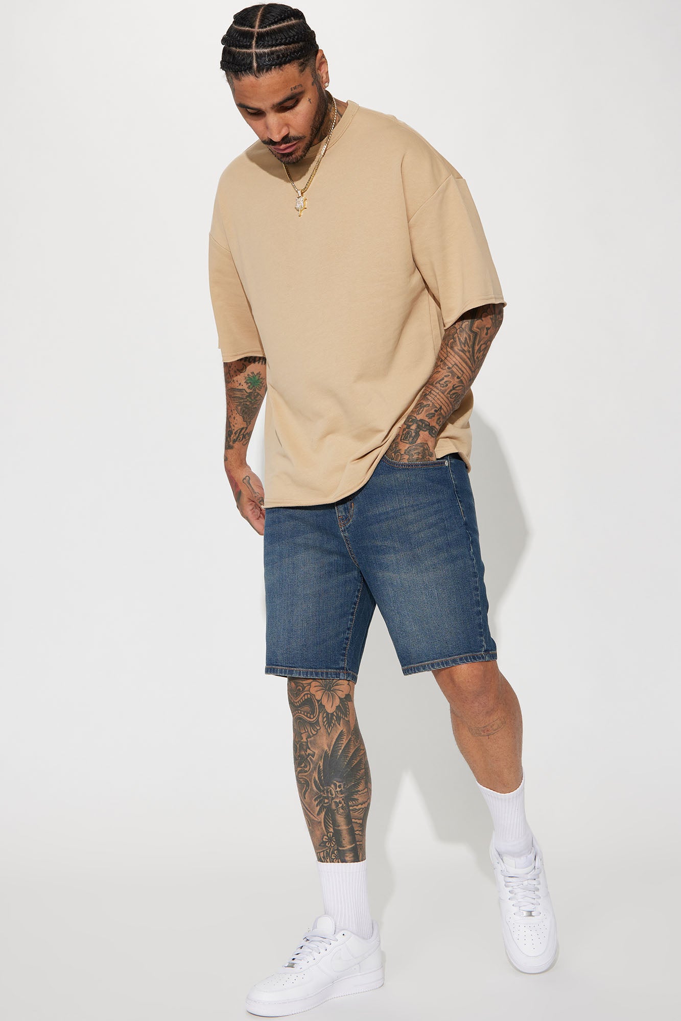 Cornell Slim Denim Shorts - Vintage Blue Wash - Image 3