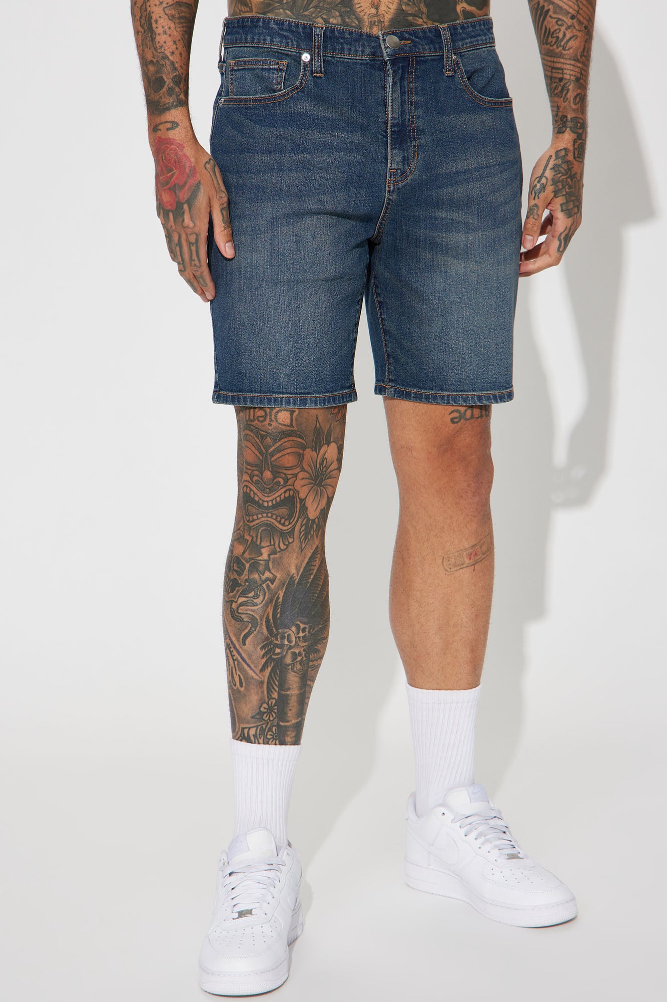 Cornell Slim Denim Shorts - Vintage Blue Wash - Image 4