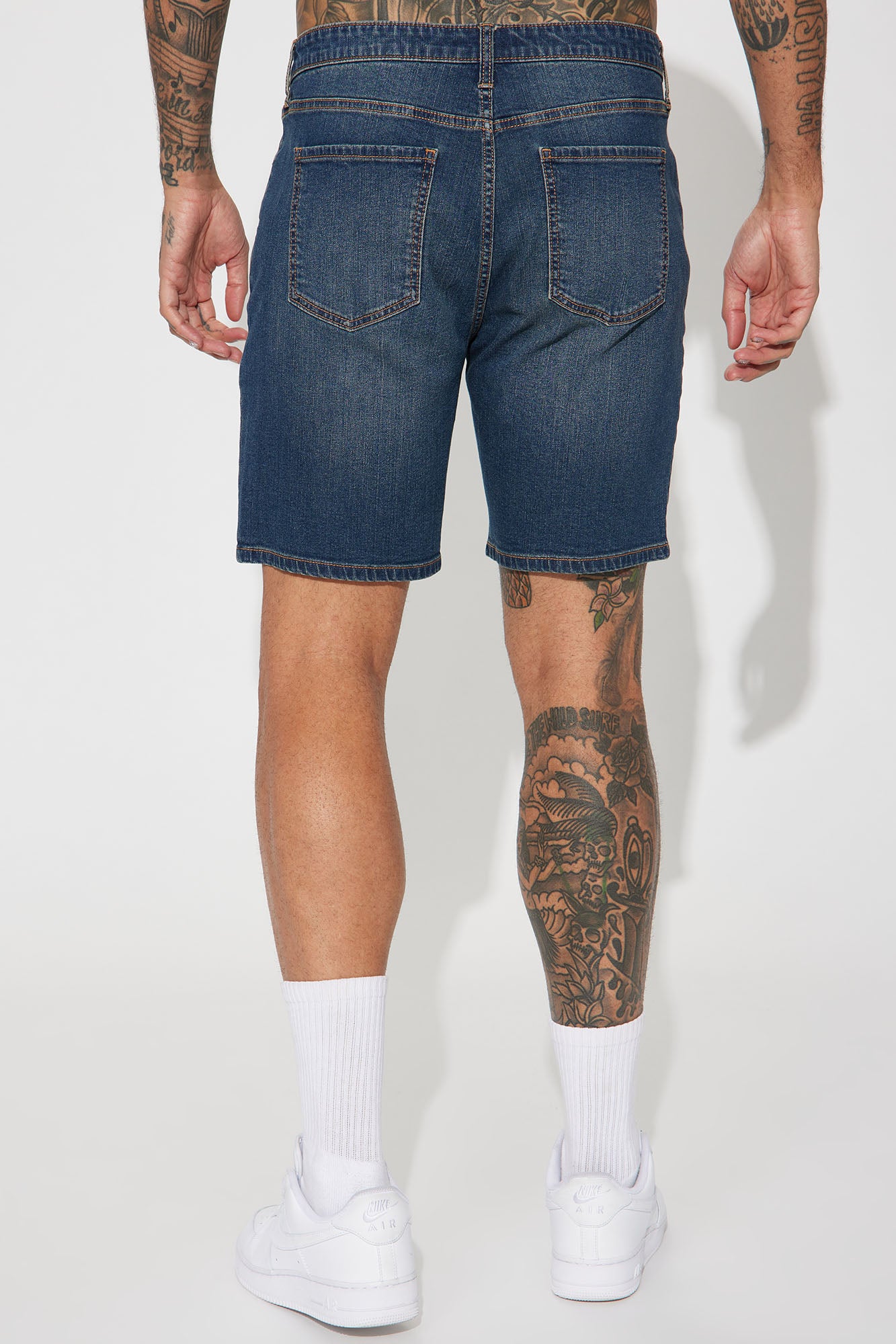 Cornell Slim Denim Shorts - Vintage Blue Wash - Image 5